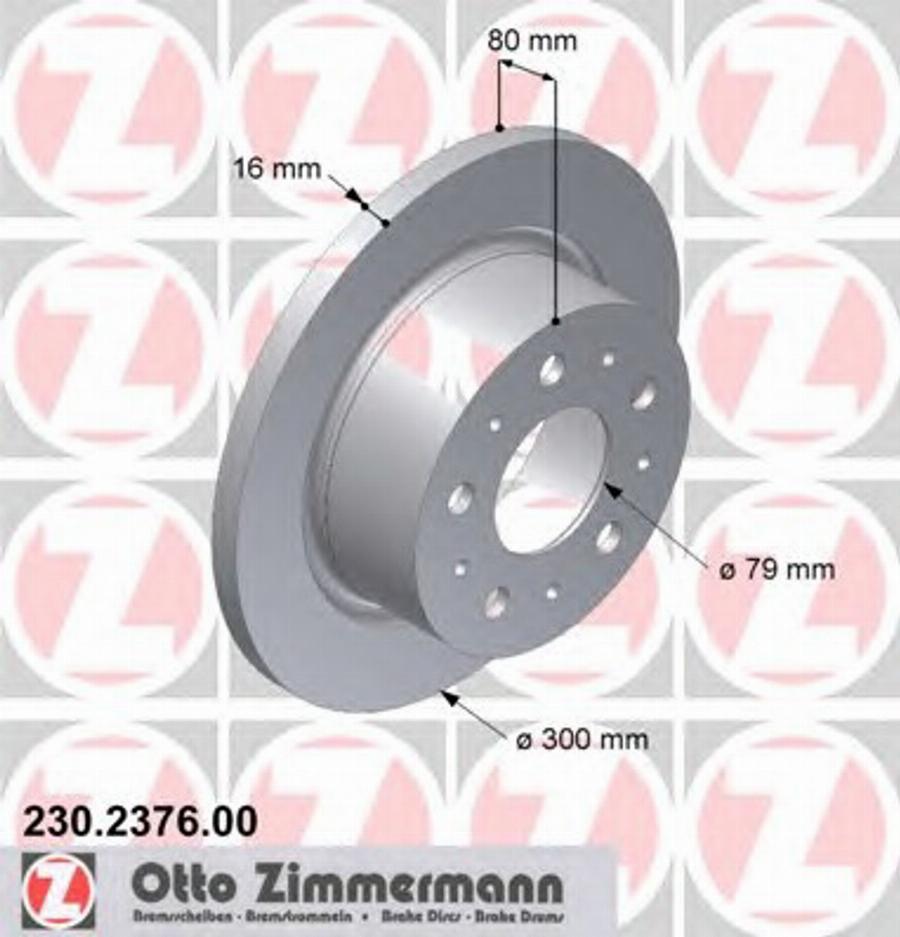 Zimmermann 230.2376.00 - Bremžu diski autodraugiem.lv