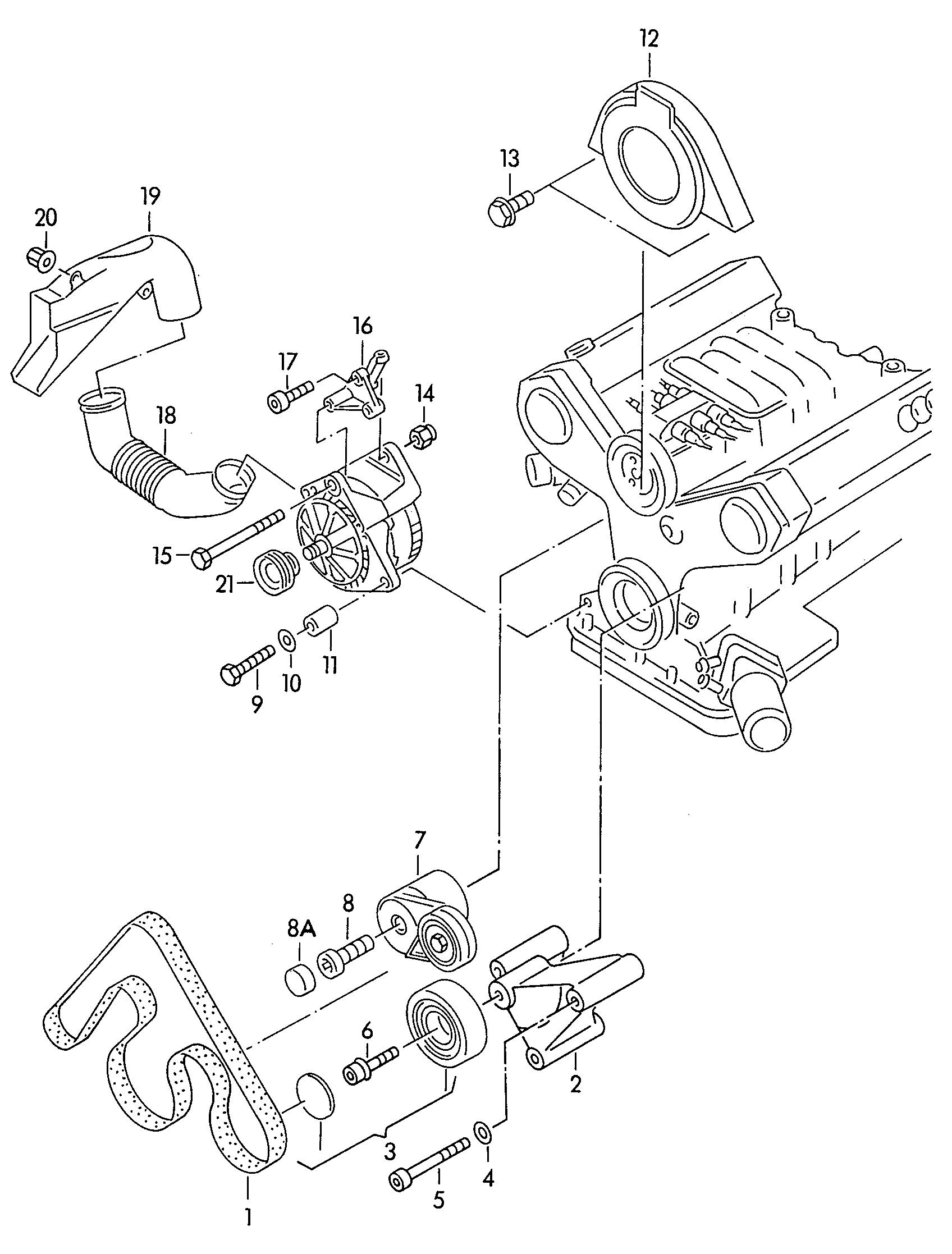 AUDI 078 903 341 J - Parazīt / Vadrullītis, Ķīļrievu siksna autodraugiem.lv