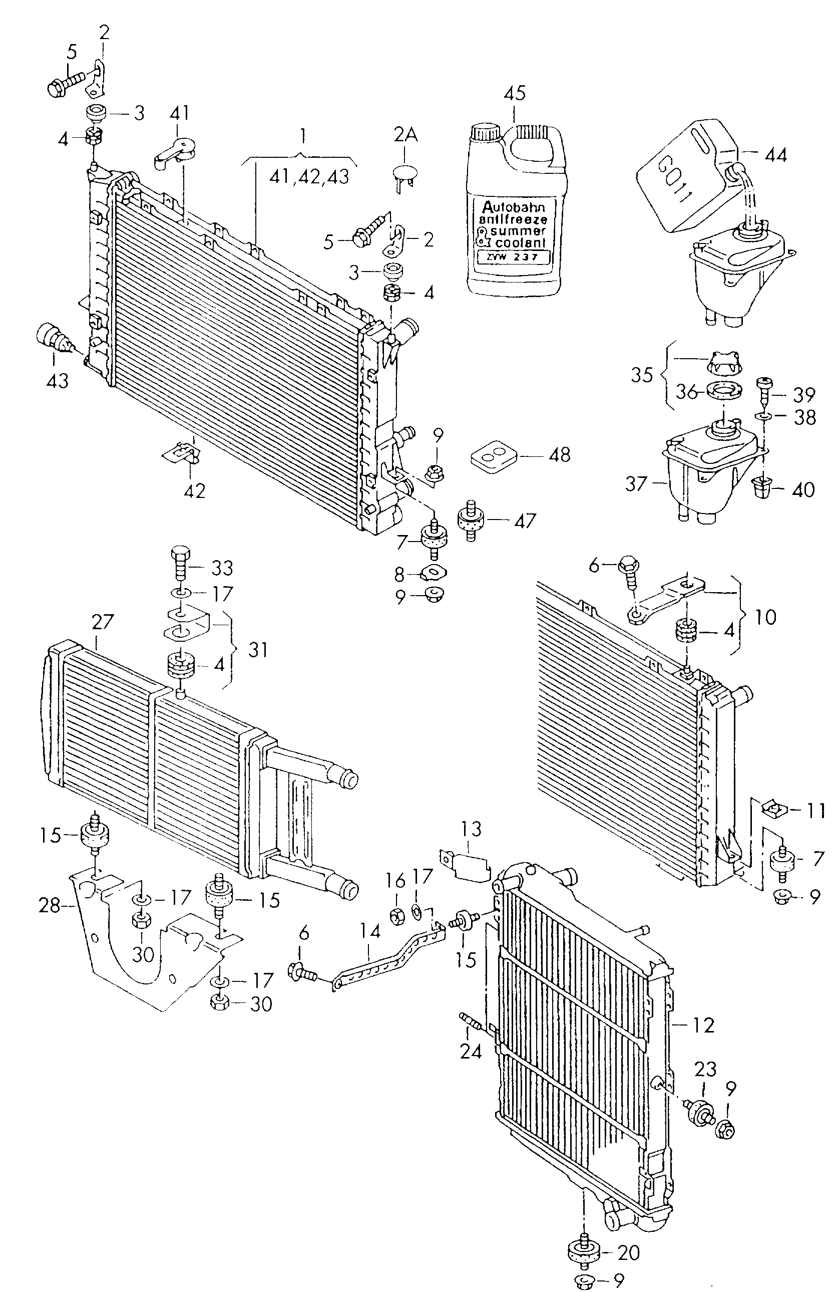 AUDI 4A0 121 251 K - Radiators, Motora dzesēšanas sistēma autodraugiem.lv