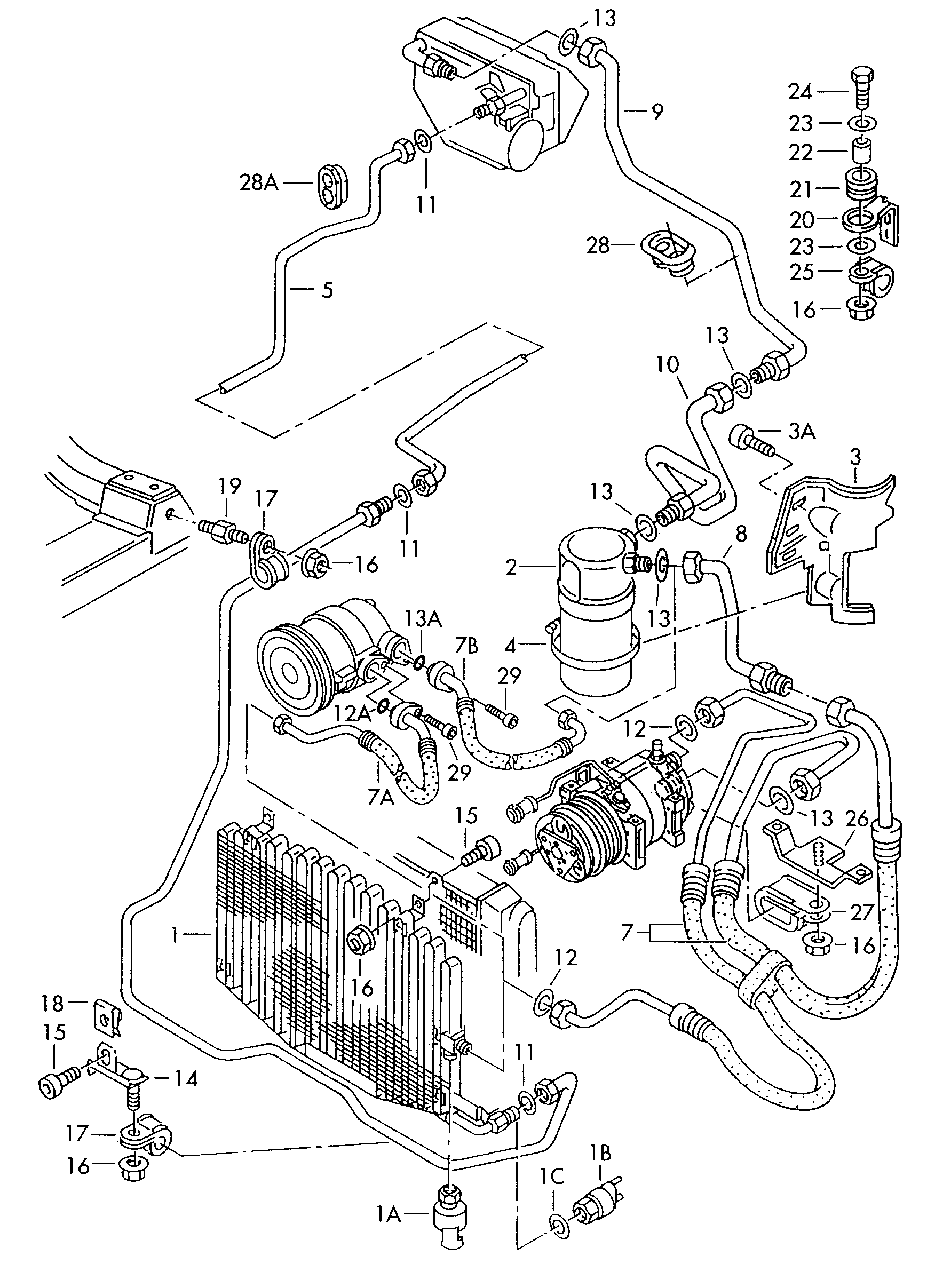 AUDI 4A0 820 191 AB - Sausinātājs, Kondicionieris autodraugiem.lv