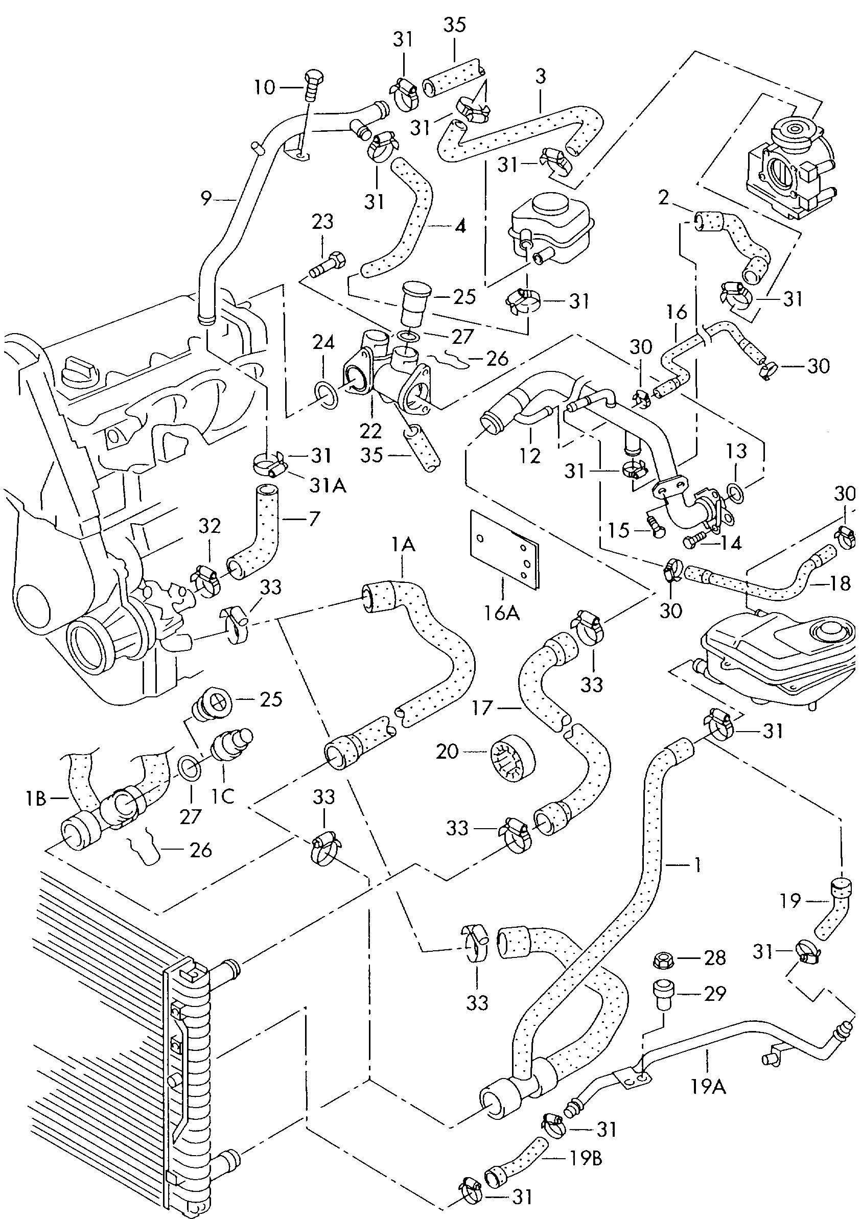 Seat 058121058B - Radiatora cauruļvads autodraugiem.lv