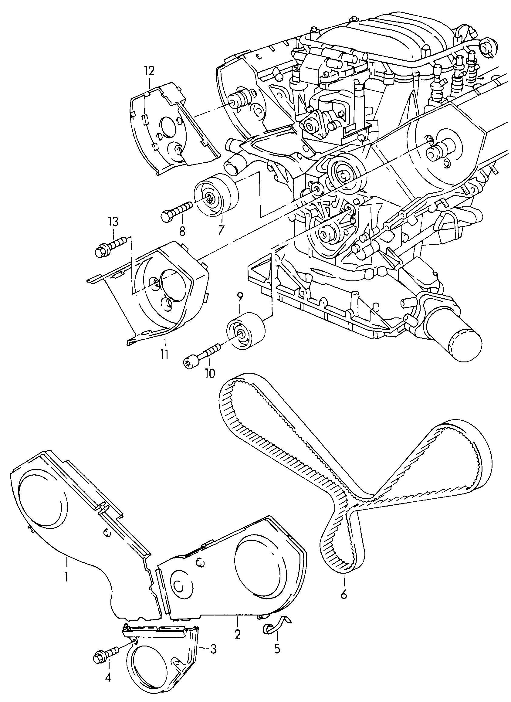 VAG 078 109 243K - Spriegotājrullītis, Gāzu sadales mehānisma piedziņas siksna autodraugiem.lv