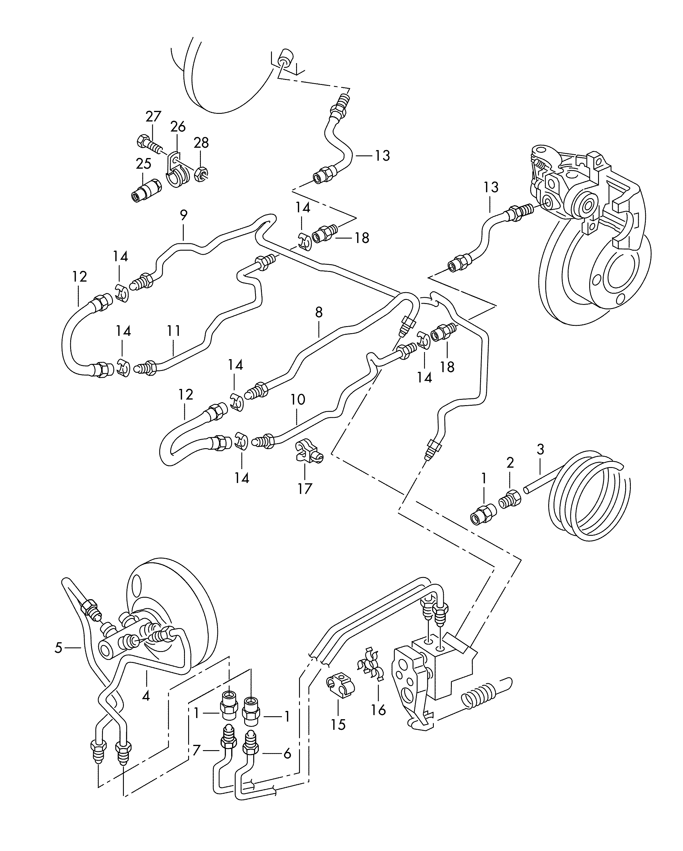 VW 4A0 611 775 B - Bremžu šļūtene autodraugiem.lv