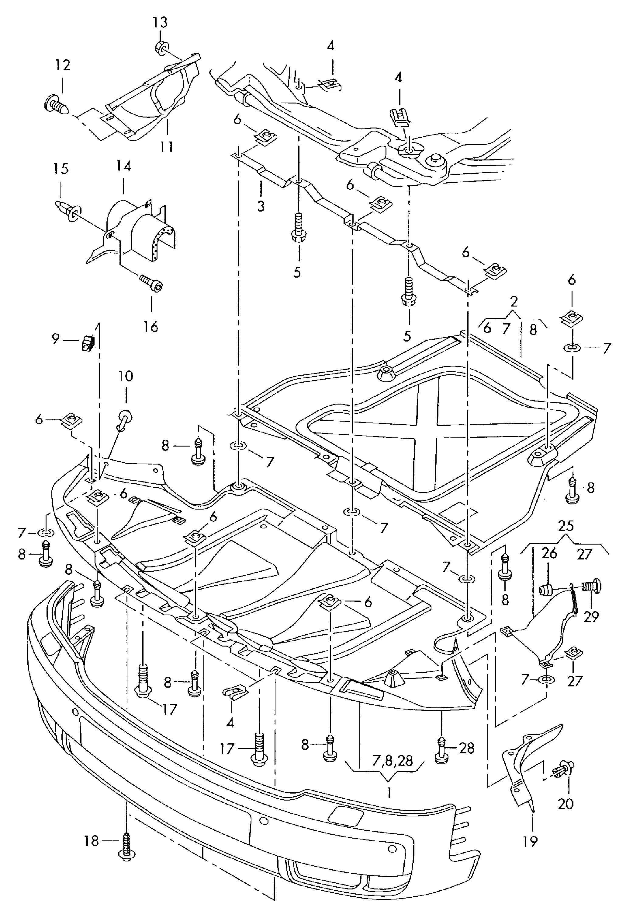 Seat 8D0 805 121 B - Motora / Apakšdaļas aizsargs autodraugiem.lv