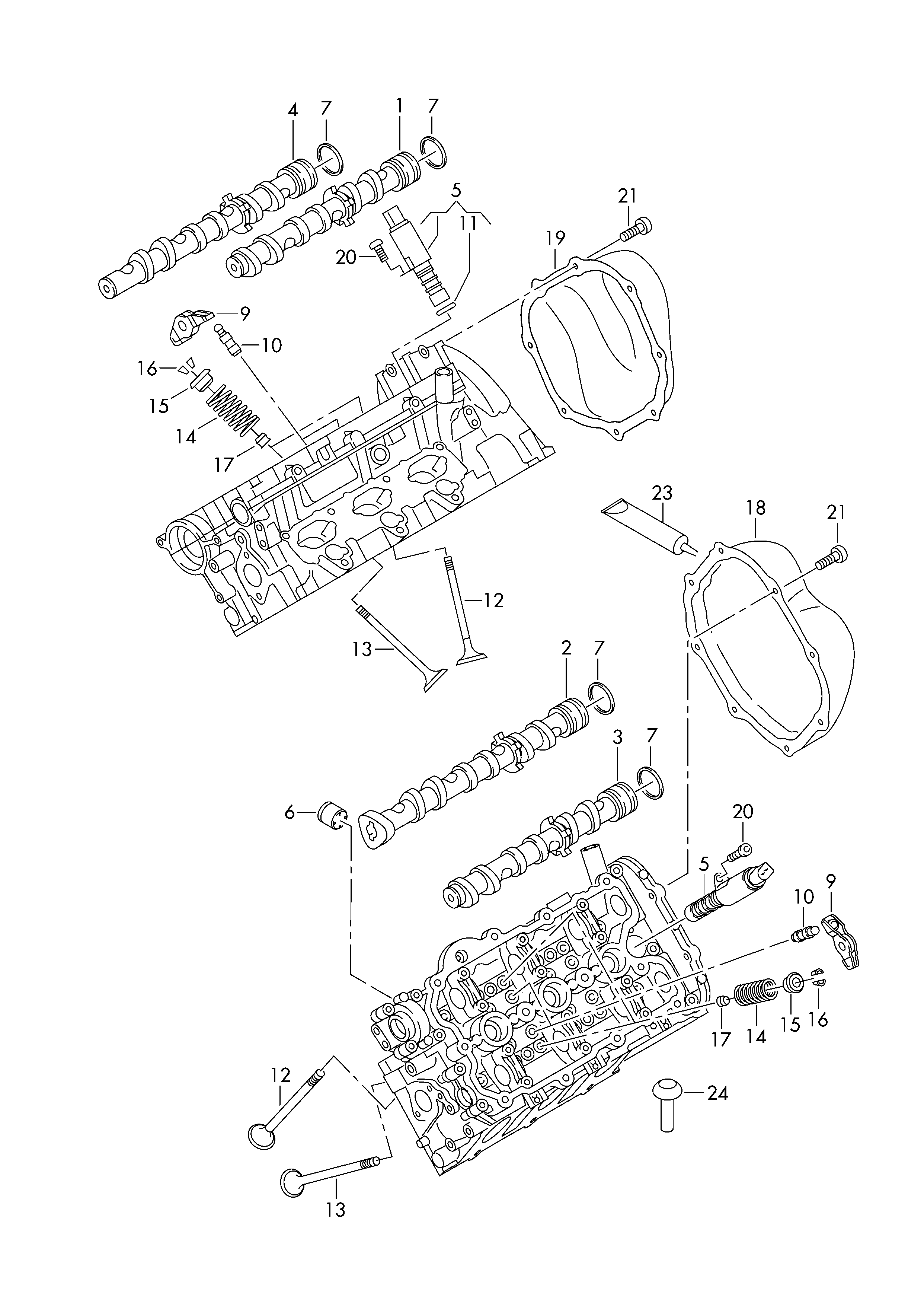 AUDI 06E 109 257 F - Vadības vārsts, Sadales vārpstas iestatīšana autodraugiem.lv