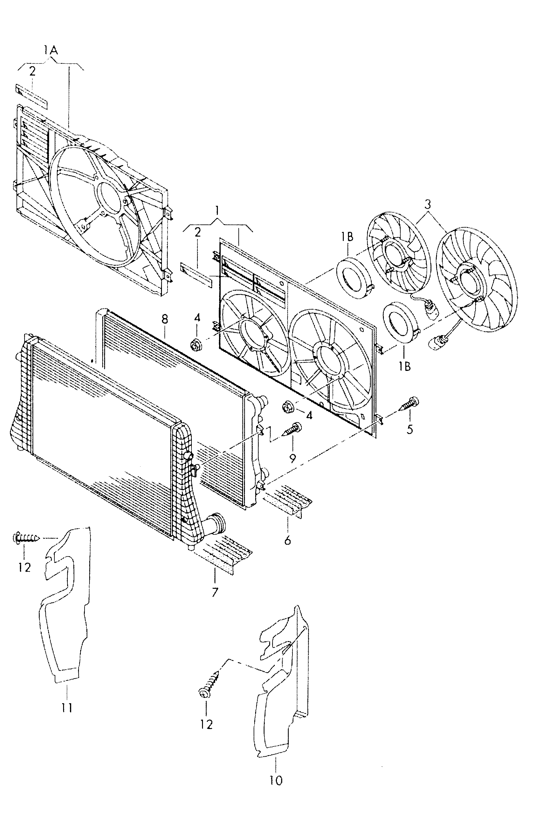 AUDI 1K0121205AD - Ventilators, Motora dzesēšanas sistēma autodraugiem.lv