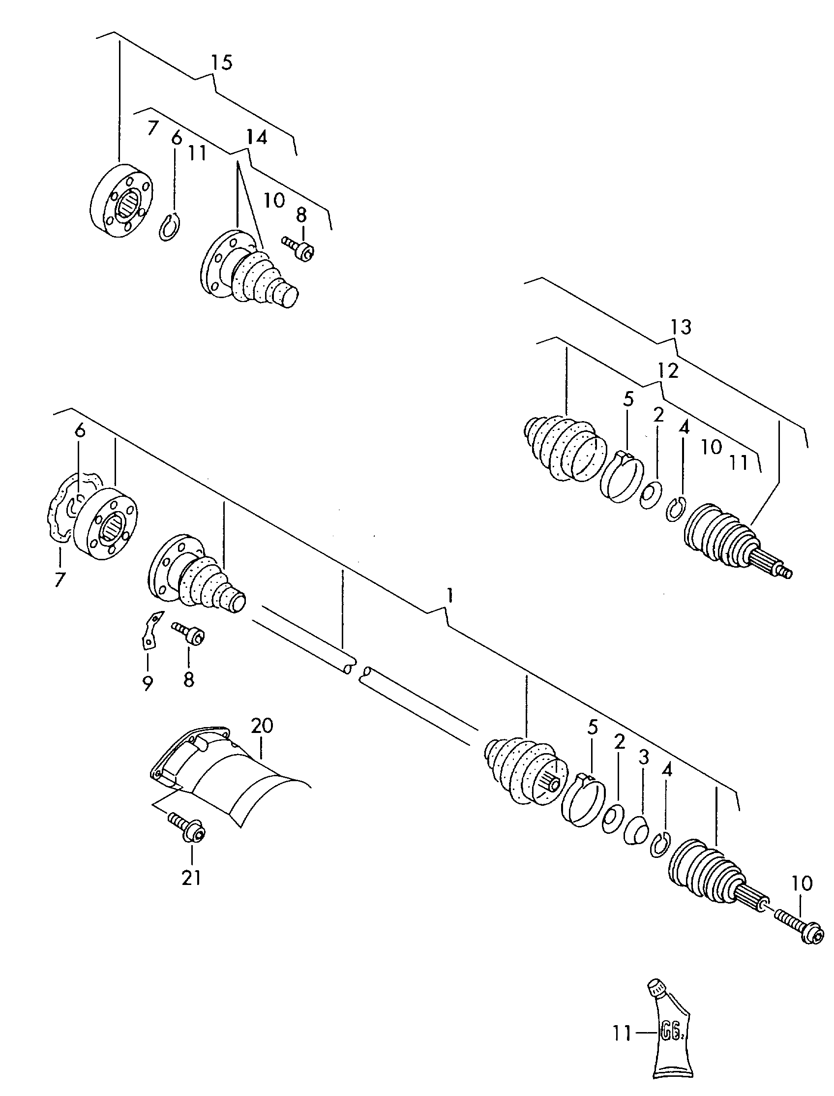 VW 8D0 498 201 - Putekļusargs, Piedziņas vārpsta autodraugiem.lv