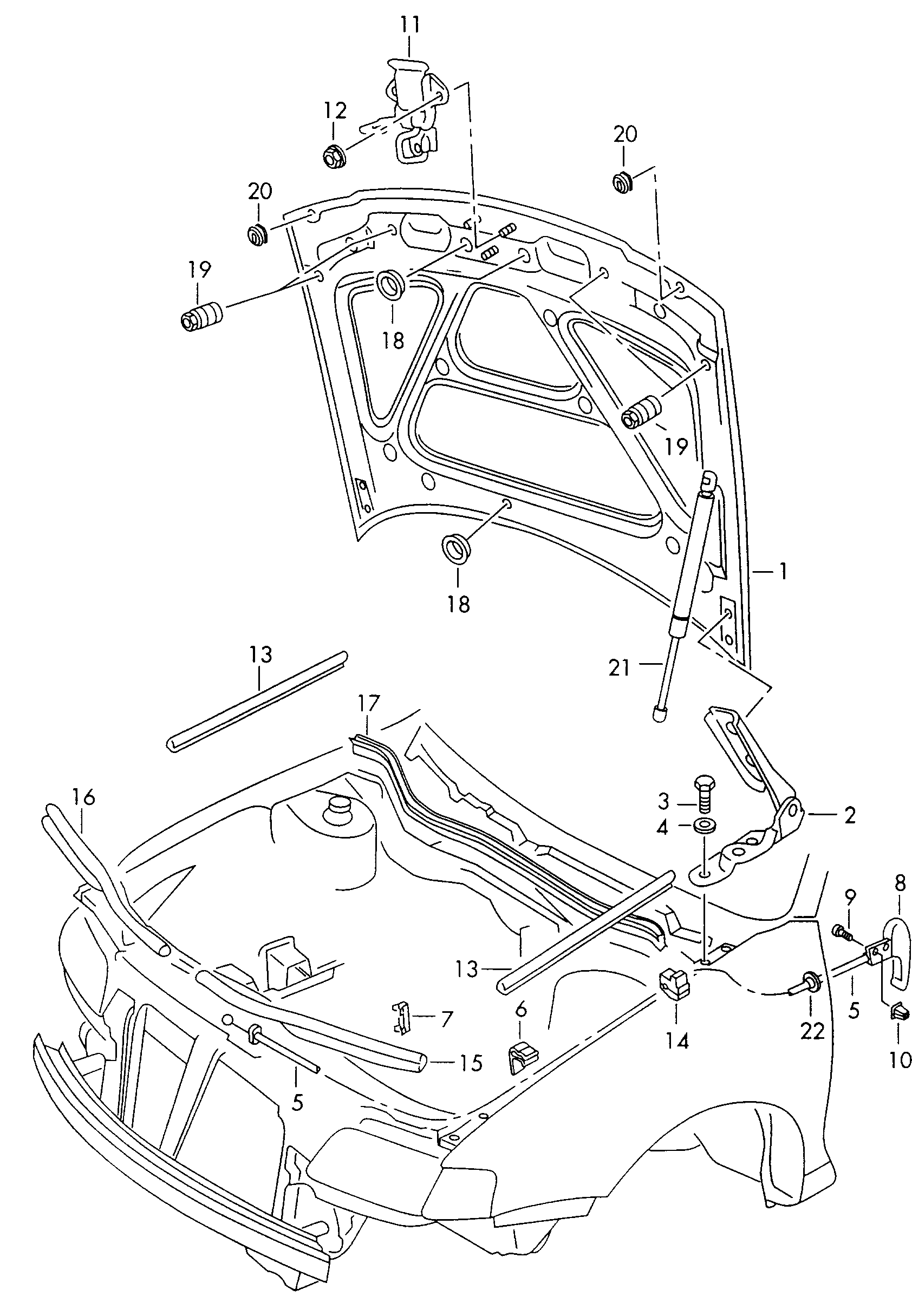 VAG 8L0 823 359 - Gāzes atspere, Motora pārsegs autodraugiem.lv