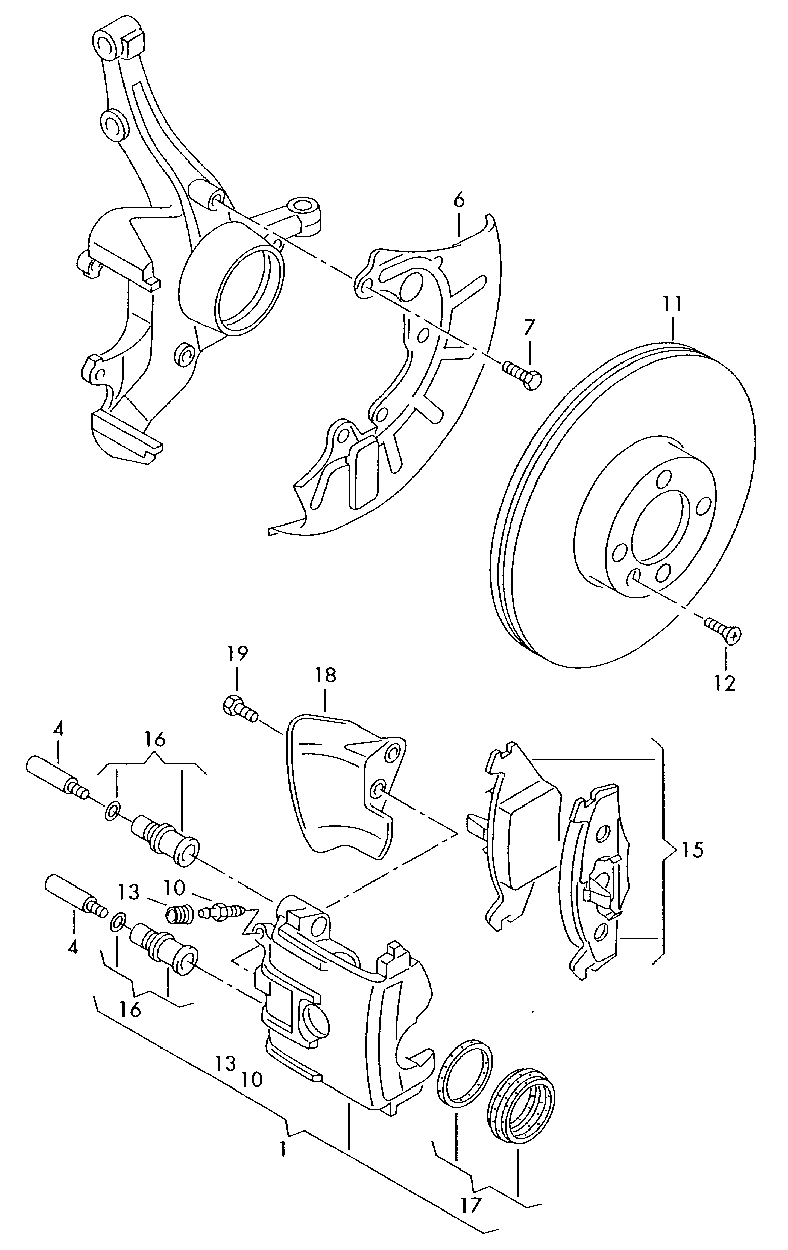 Seat 1J0 698 471 - Remkomplekts, Bremžu suports autodraugiem.lv