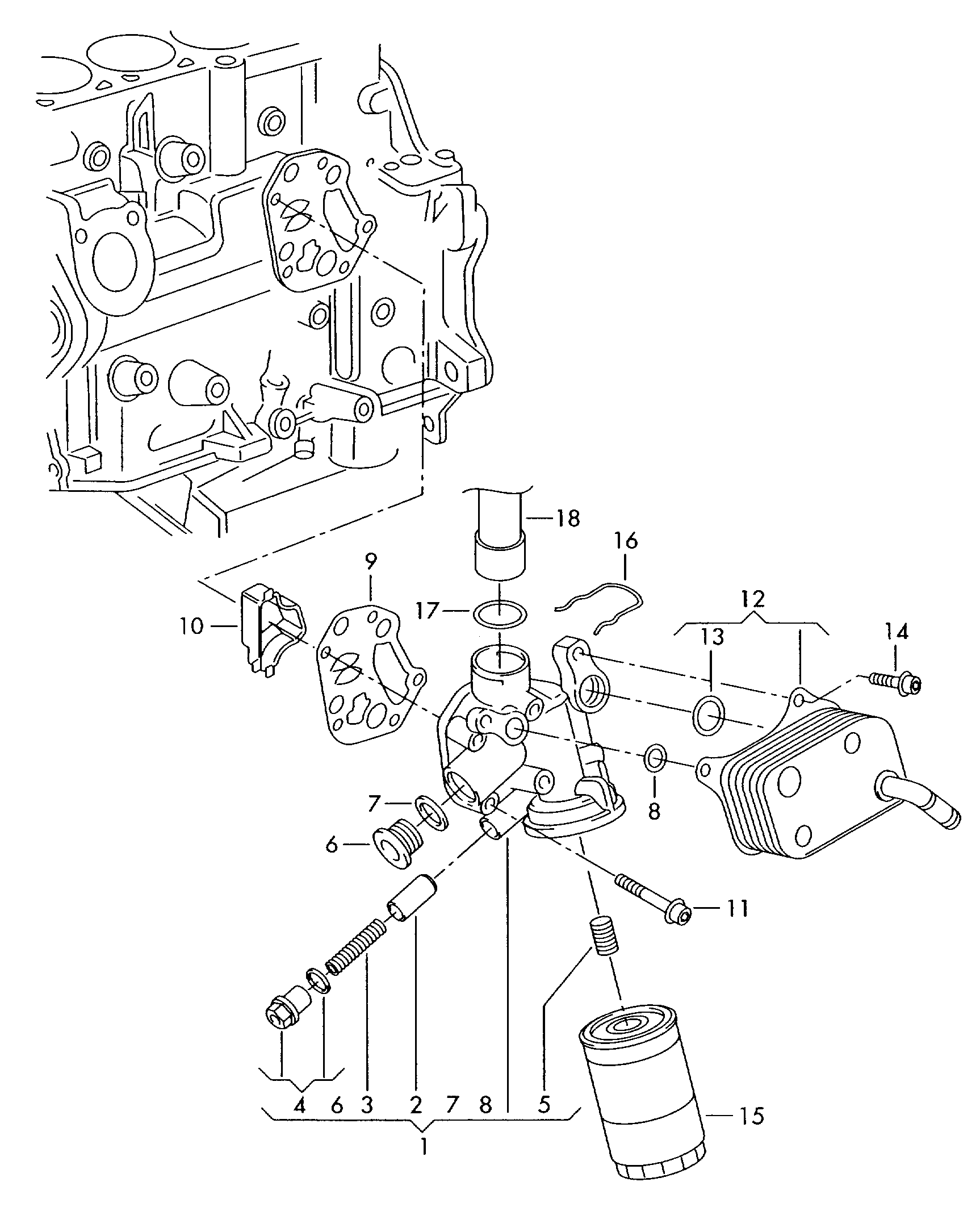 VAG 06B 117 021 - Eļļas radiators, Motoreļļa autodraugiem.lv