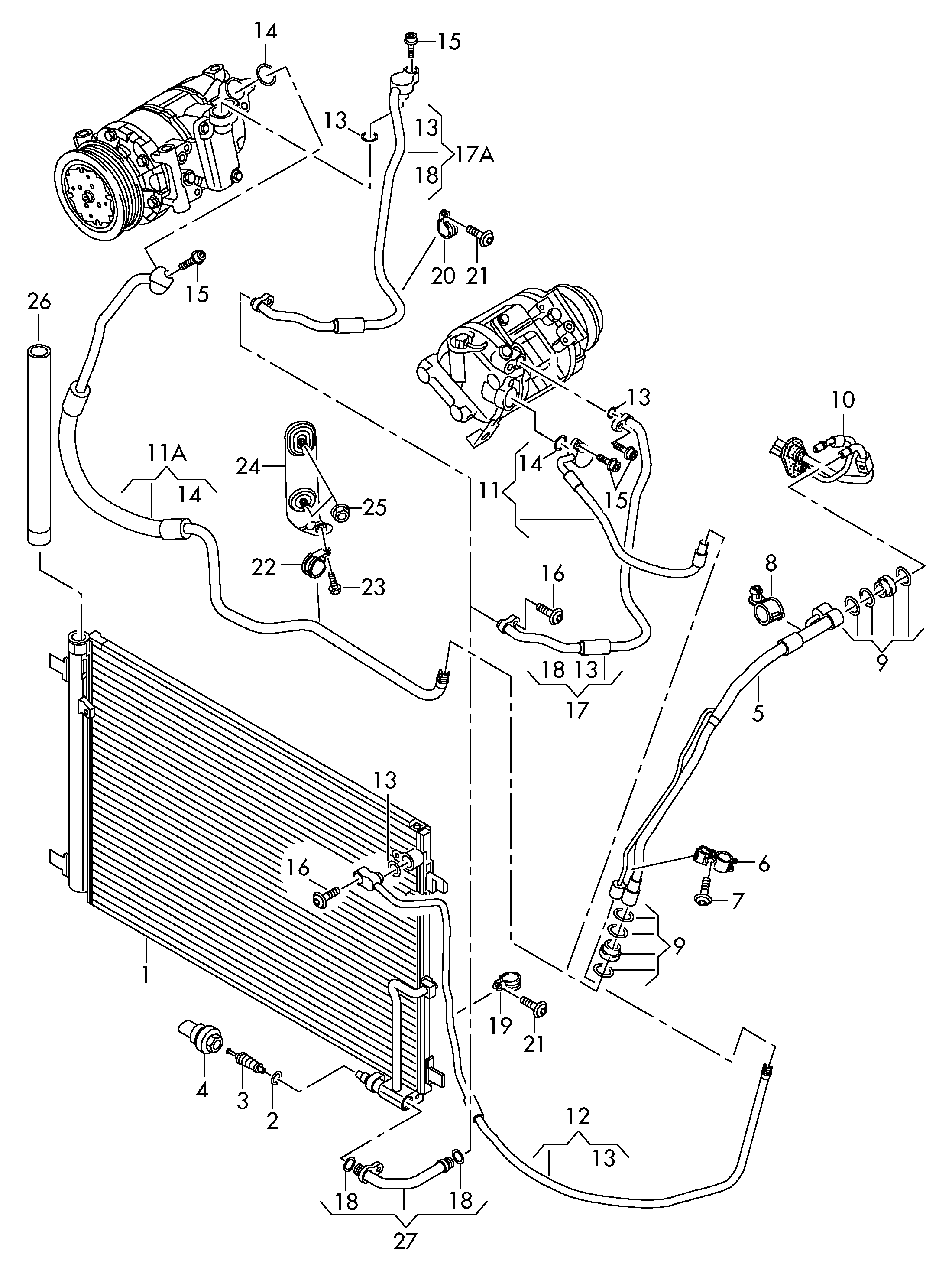 Porsche 4H0959126 - Spiediena slēdzis, Gaisa kondicionēšanas sistēma autodraugiem.lv