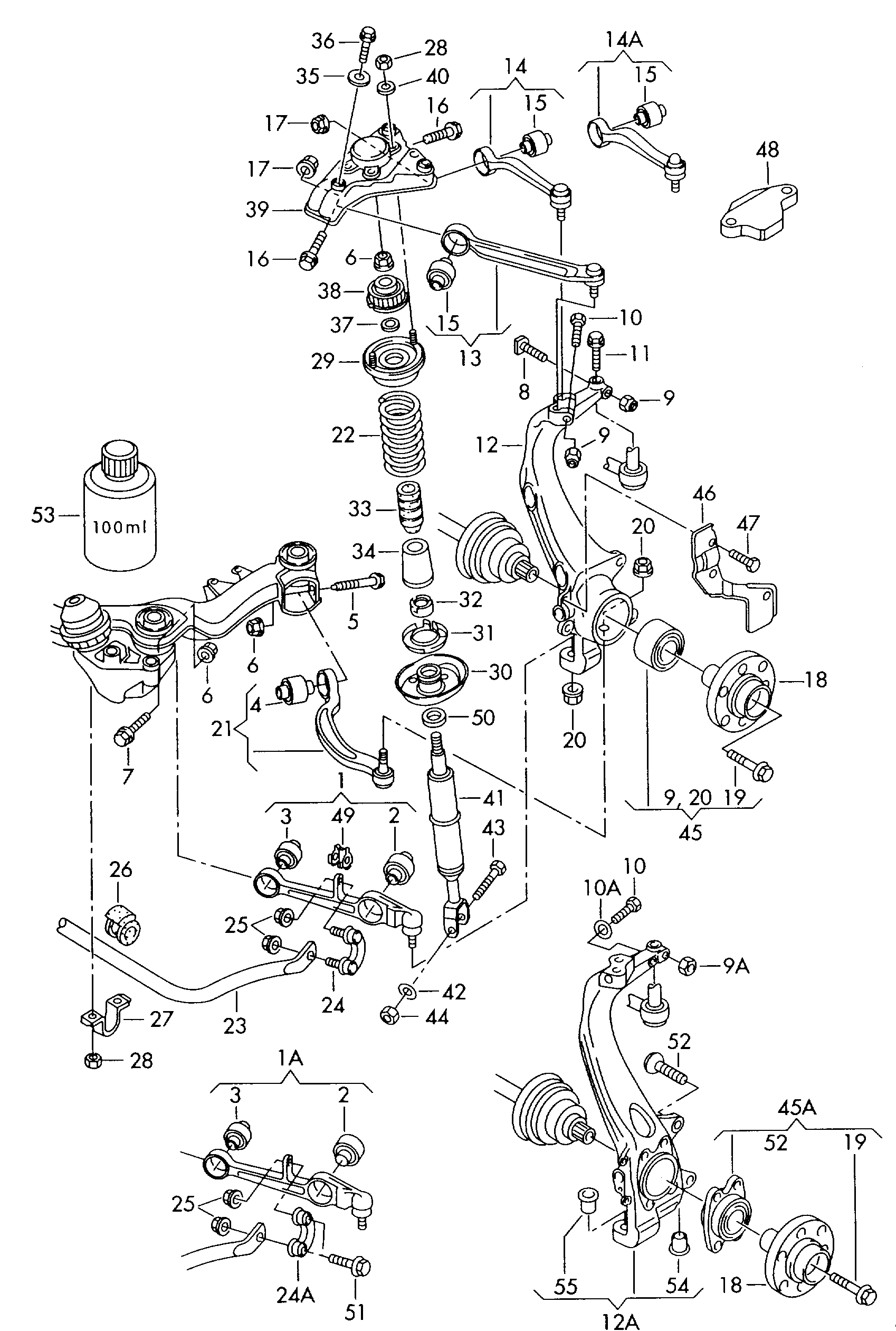 VAG 8E0 407 693 AG - Neatkarīgās balstiekārtas svira, Riteņa piekare autodraugiem.lv