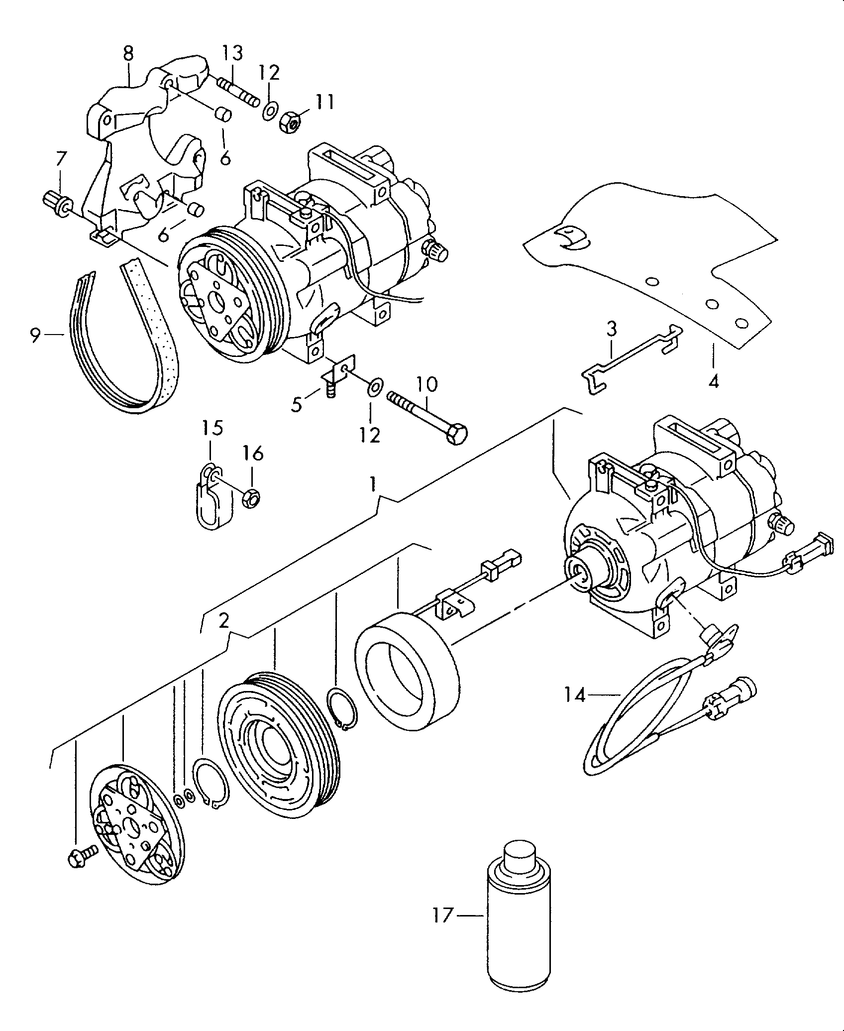 VAG 8D0260805E - Kompresors, Gaisa kond. sistēma autodraugiem.lv