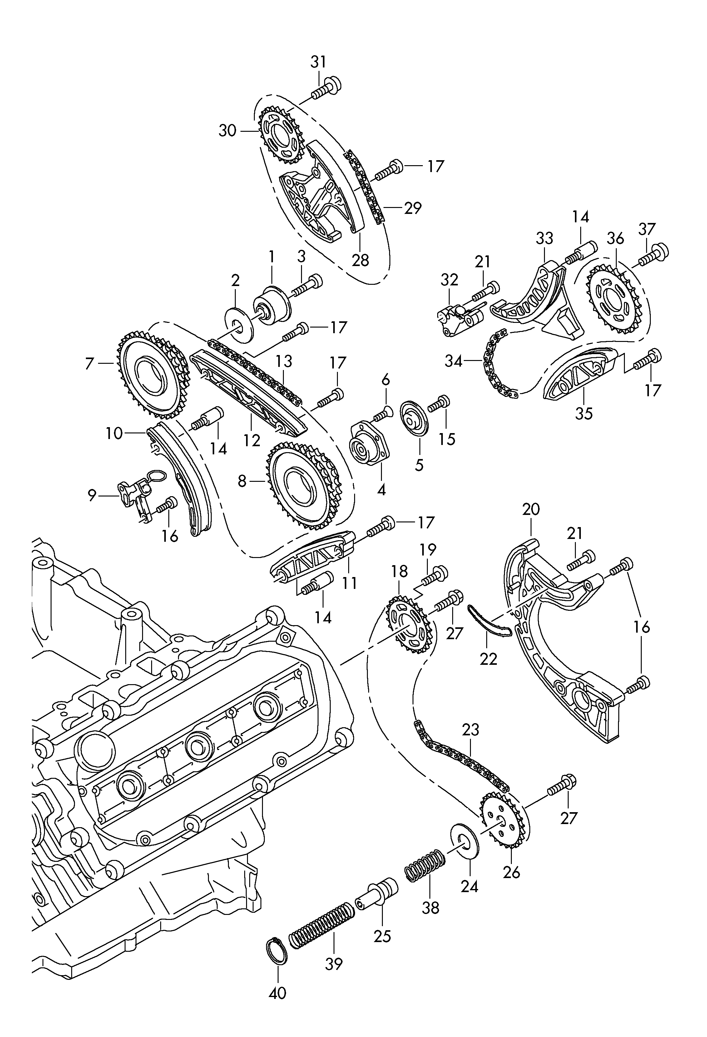 Seat 059109229M - Sadales vārpstas piedziņas ķēde autodraugiem.lv