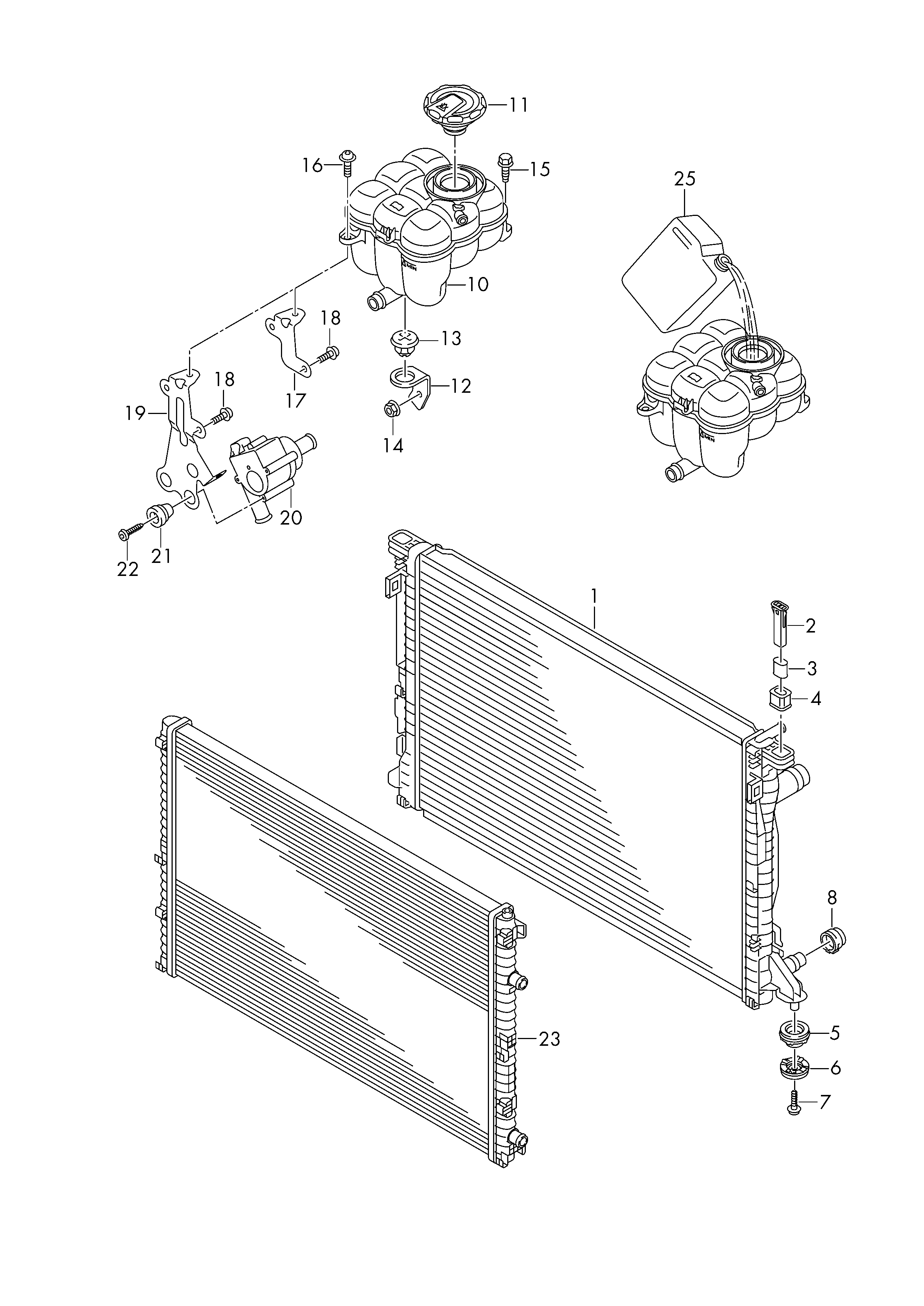 VAG 8W0121251AB - Radiators, Motora dzesēšanas sistēma autodraugiem.lv