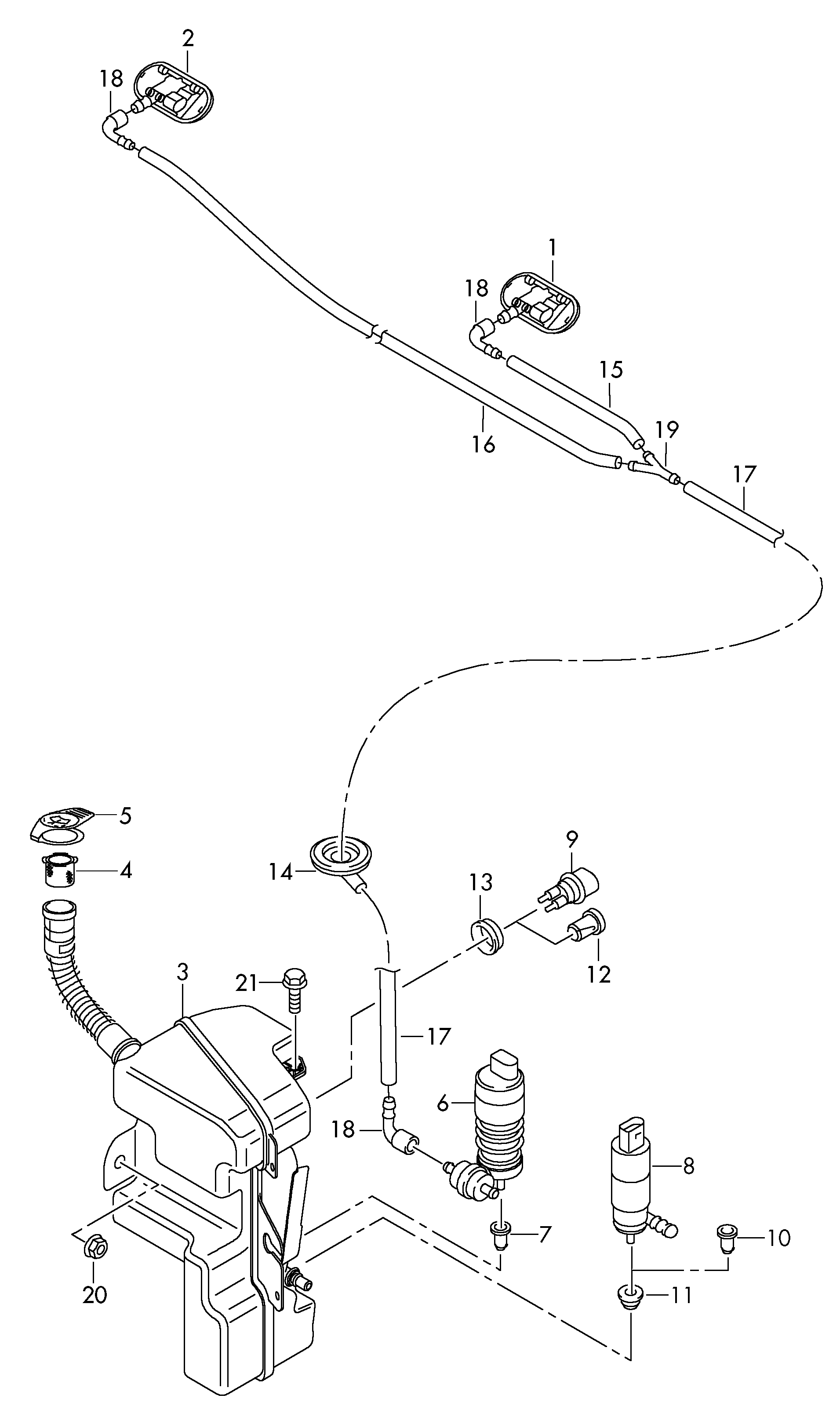 VAG 8U0 955 987A - Ūdens sprausla, Stiklu tīrīšanas sistēma autodraugiem.lv