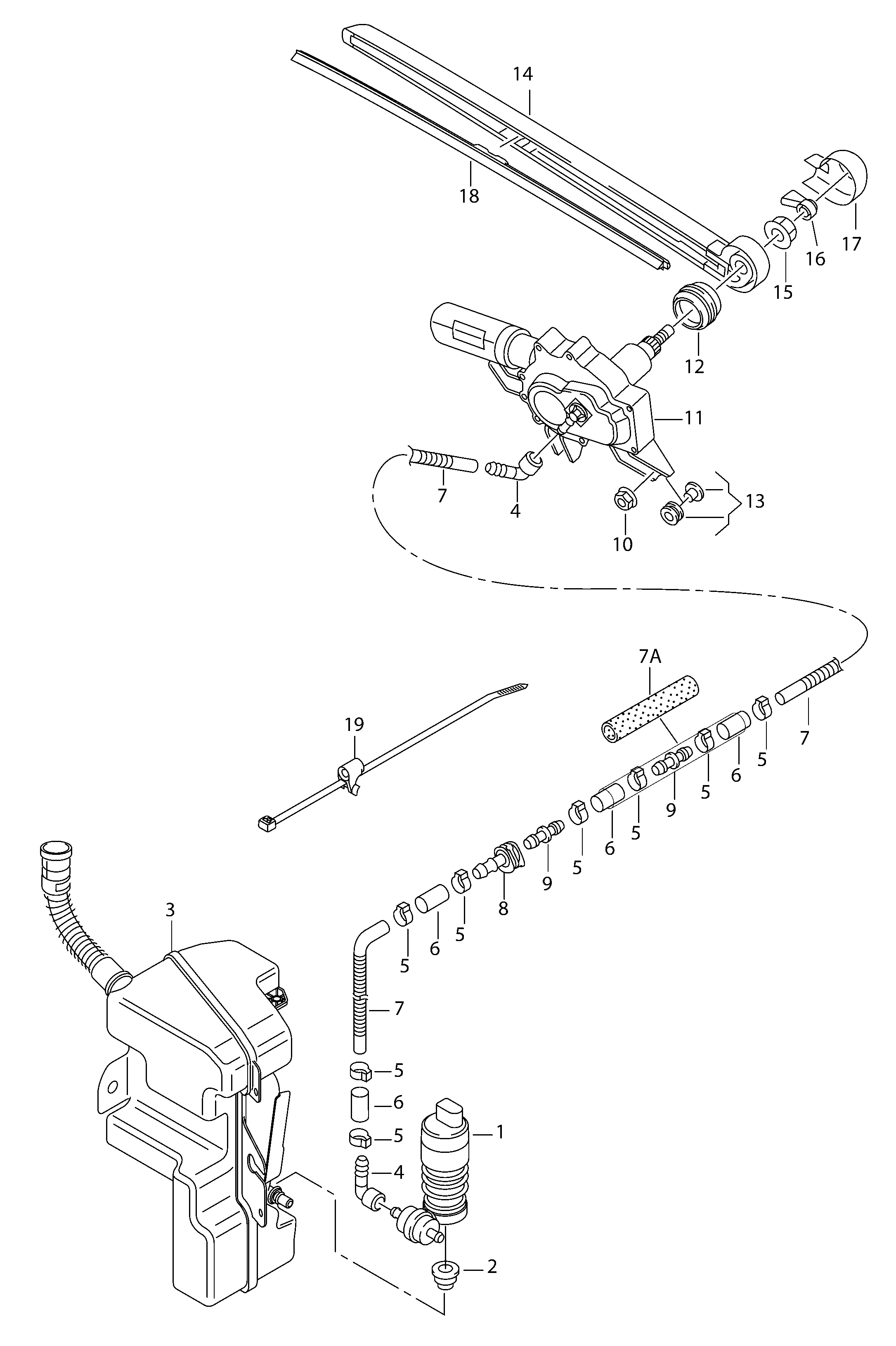 VAG 8U0 955 407 - Stikla tīrītāja svira, Stiklu tīrīšanas sistēma autodraugiem.lv