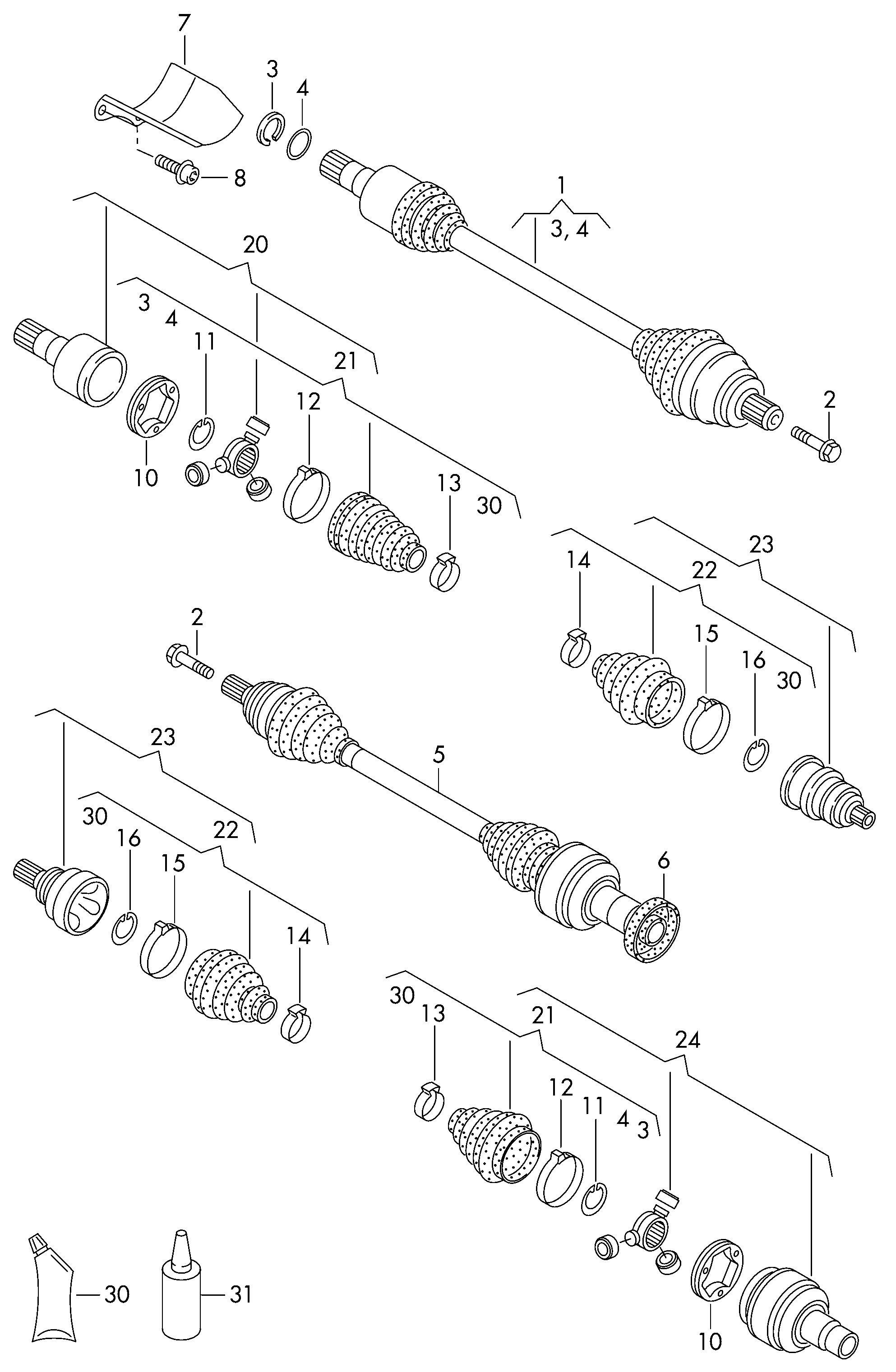 Skoda 8V0498201 - Putekļusargs, Piedziņas vārpsta autodraugiem.lv