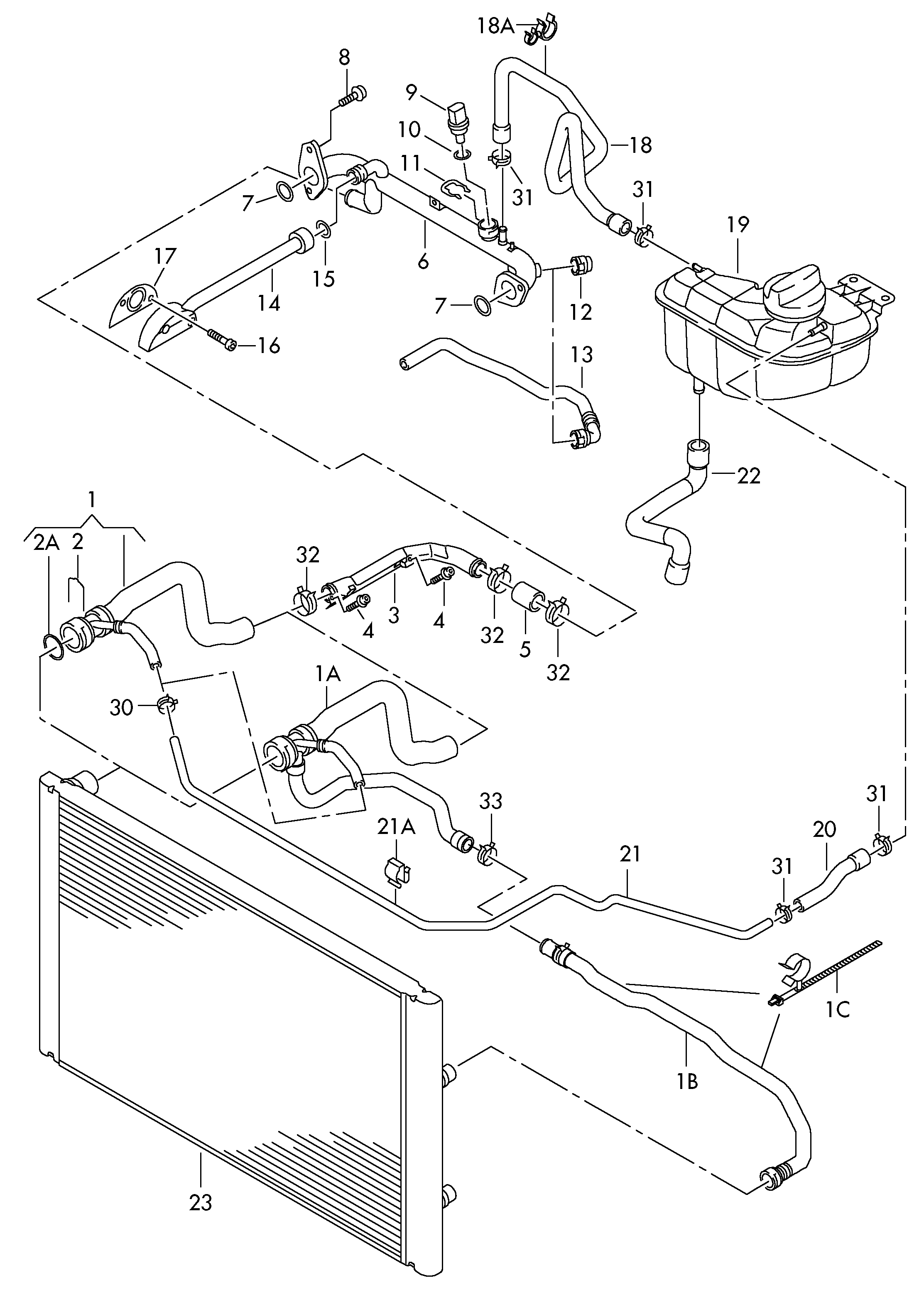 VAG 4E0121101CF - Radiators, Motora dzesēšanas sistēma autodraugiem.lv