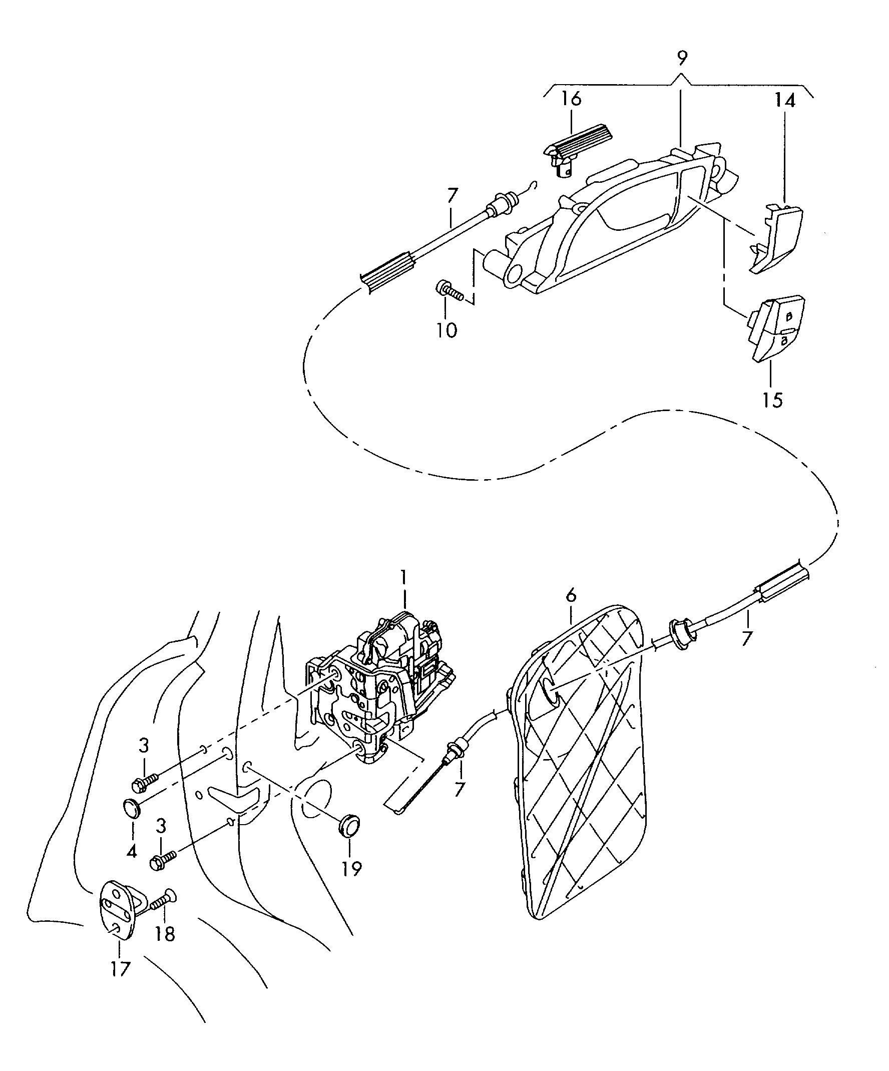 VAG 3C4839015C - Durvju slēdzene autodraugiem.lv