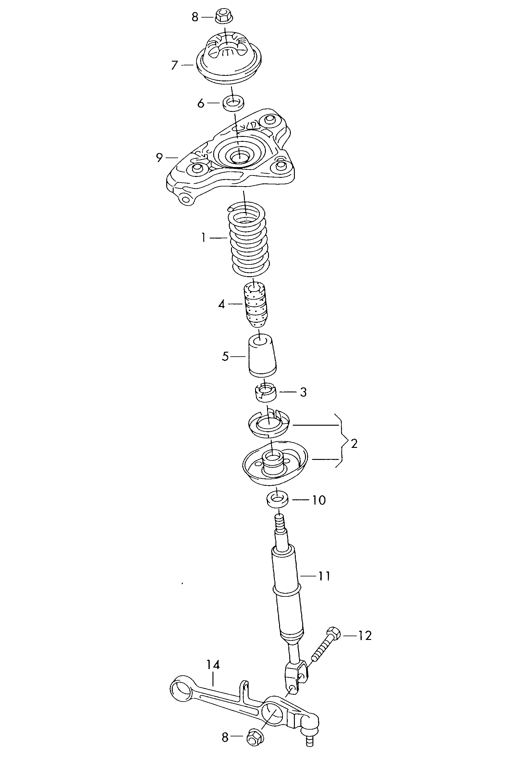 VAG 8E0411105BH - Balstiekārtas atspere autodraugiem.lv