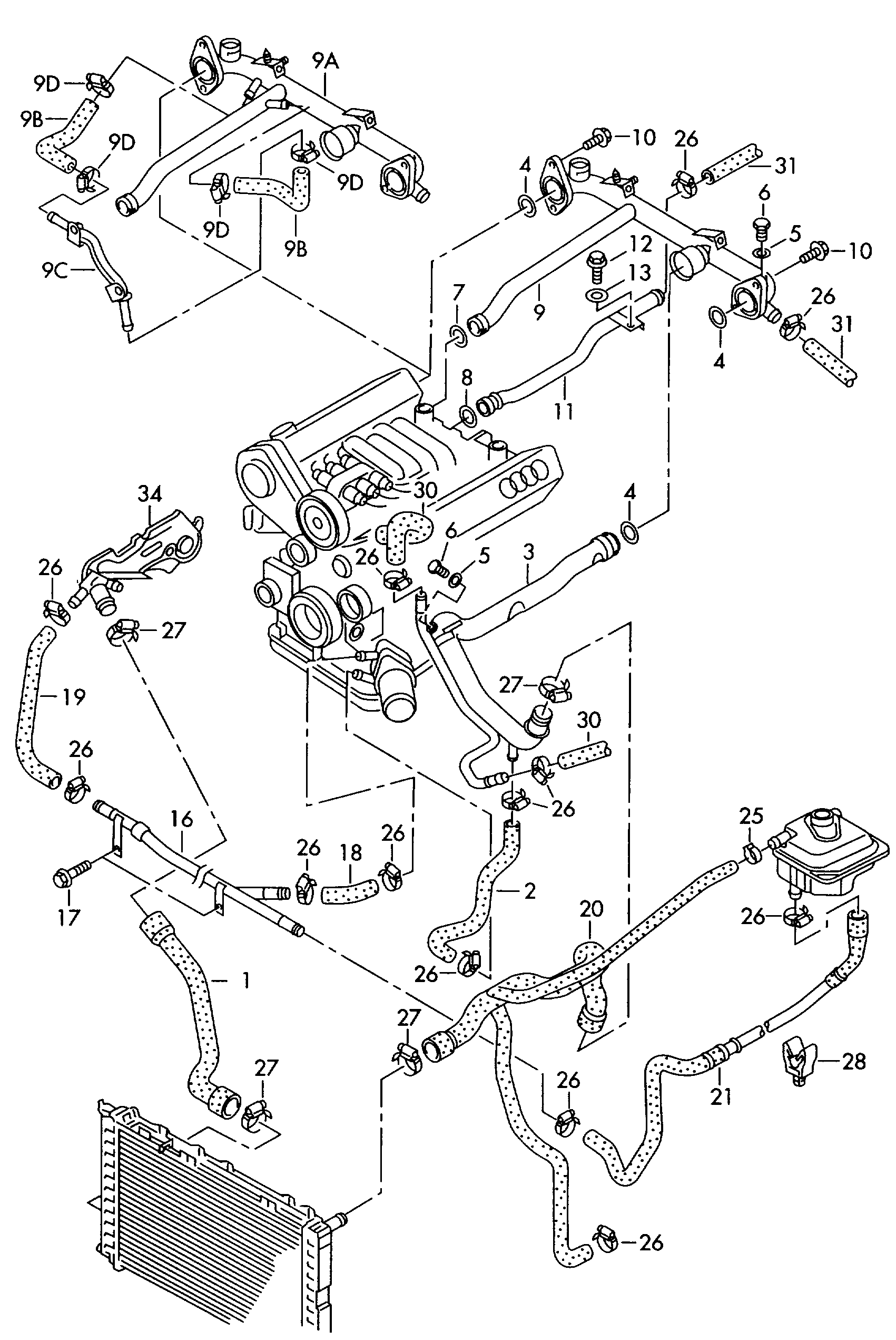 VAG N  90686701 - Radiators, Motora dzesēšanas sistēma autodraugiem.lv