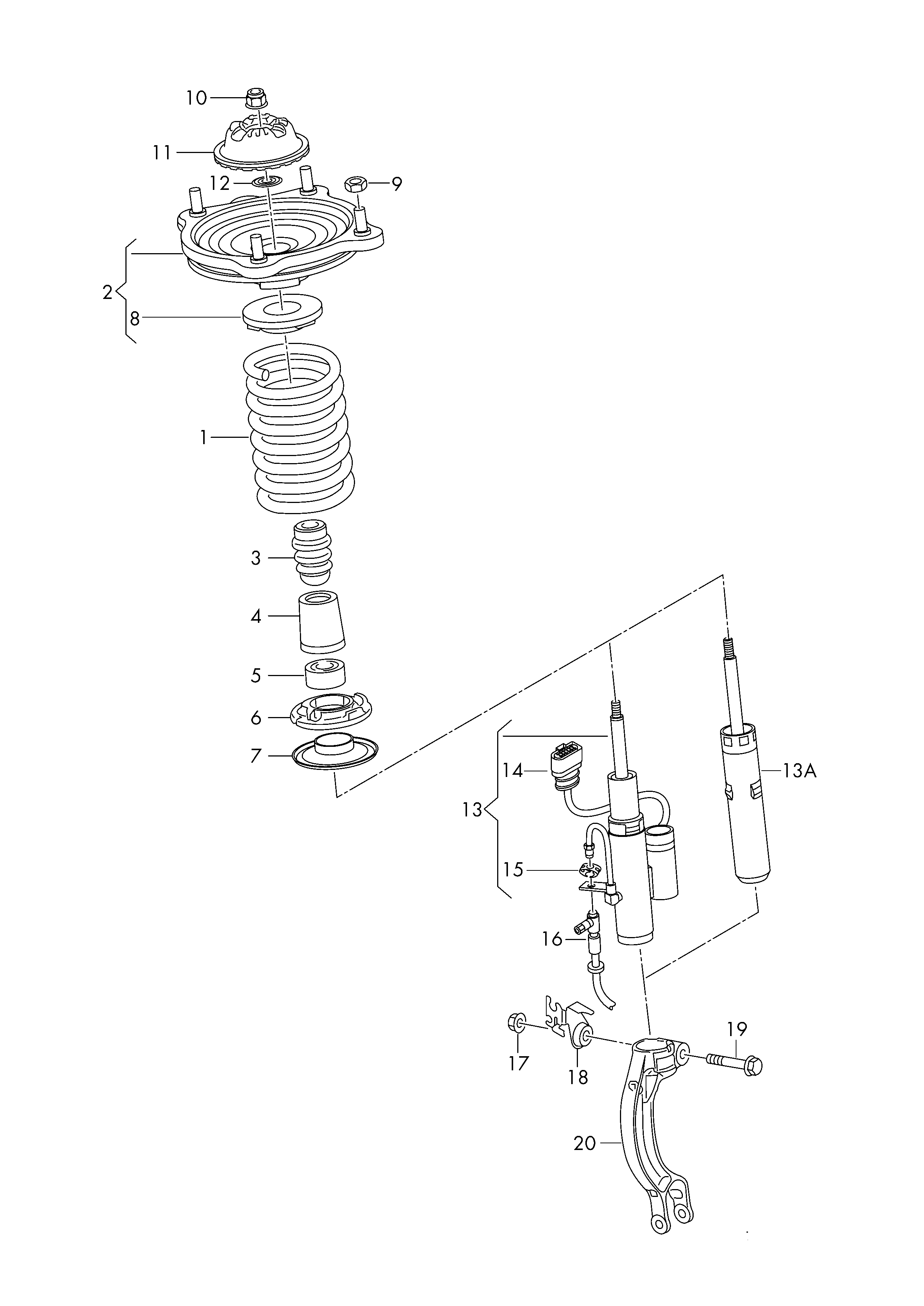 AUDI 4G0 412 131 - Gājiena ierobežotājs, Atsperojums autodraugiem.lv