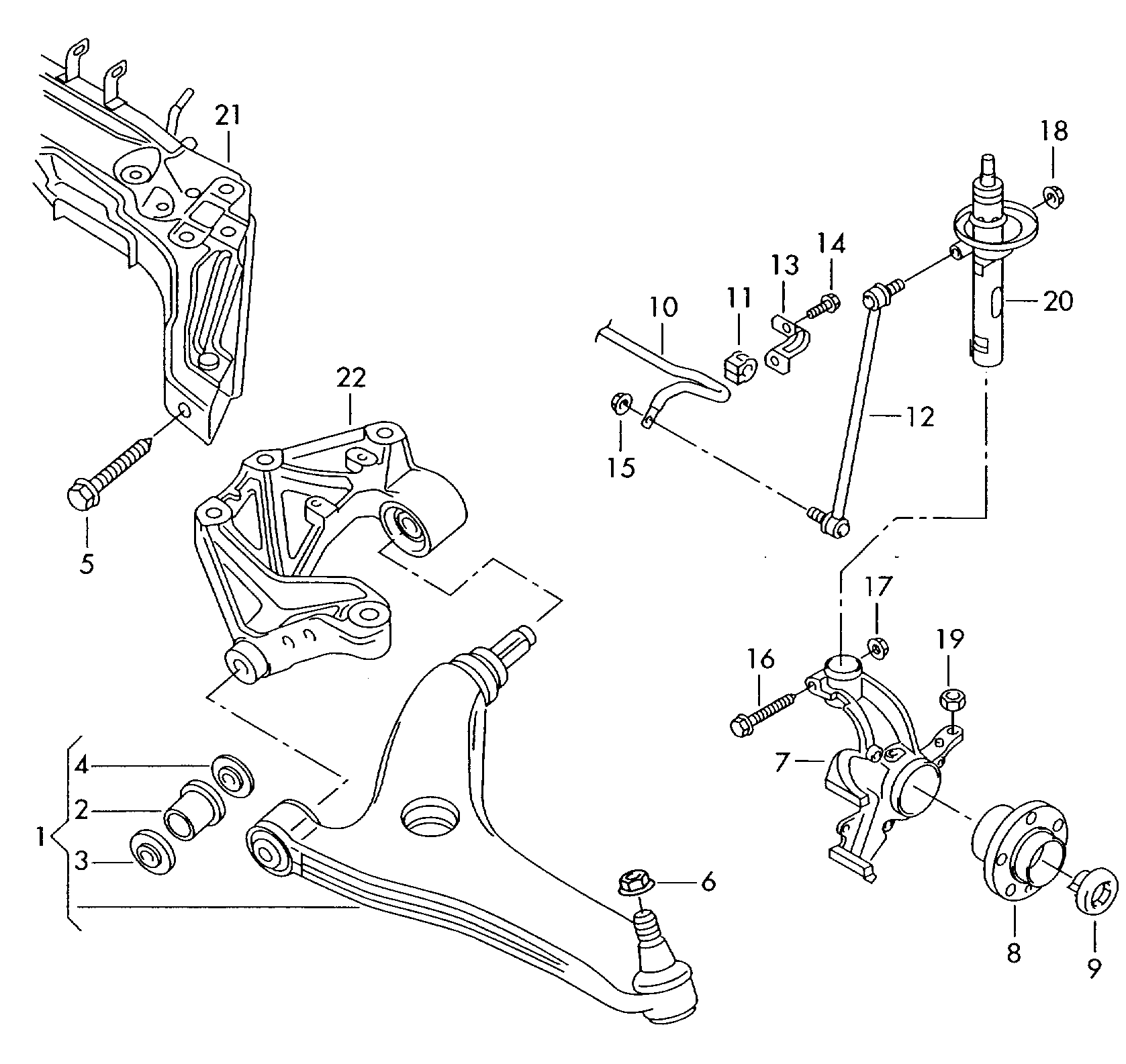 VAG 8Z0 407 151 J - Neatkarīgās balstiekārtas svira, Riteņa piekare autodraugiem.lv