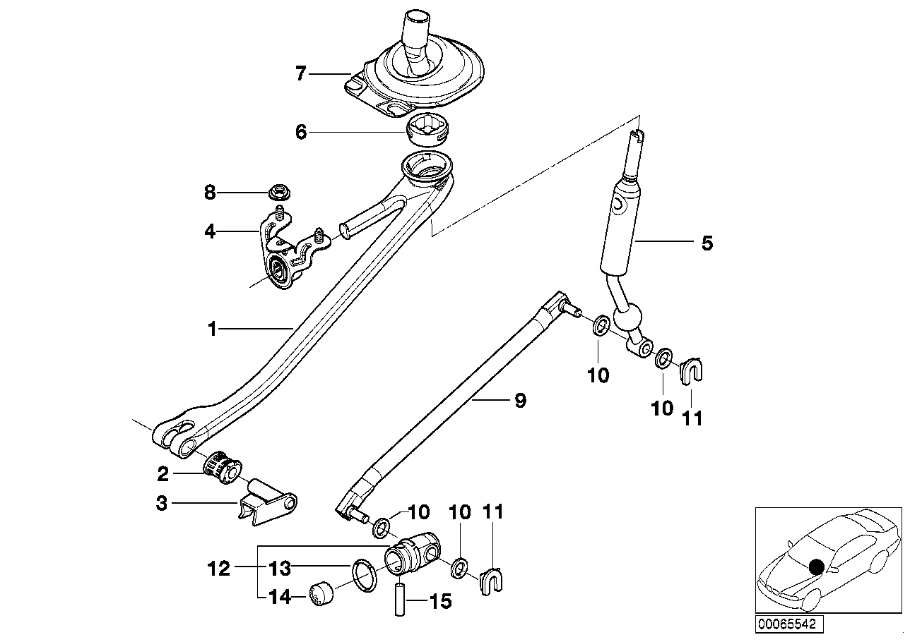 BMW 25 11 1 220 600 - Gultnis, Sajūga izslēgšanas svira autodraugiem.lv