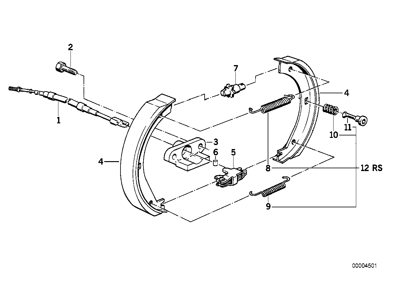 BMW 34 41 9 064 266 - Piederumu komplekts, Stāvbremzes mehānisma bremžu loks autodraugiem.lv