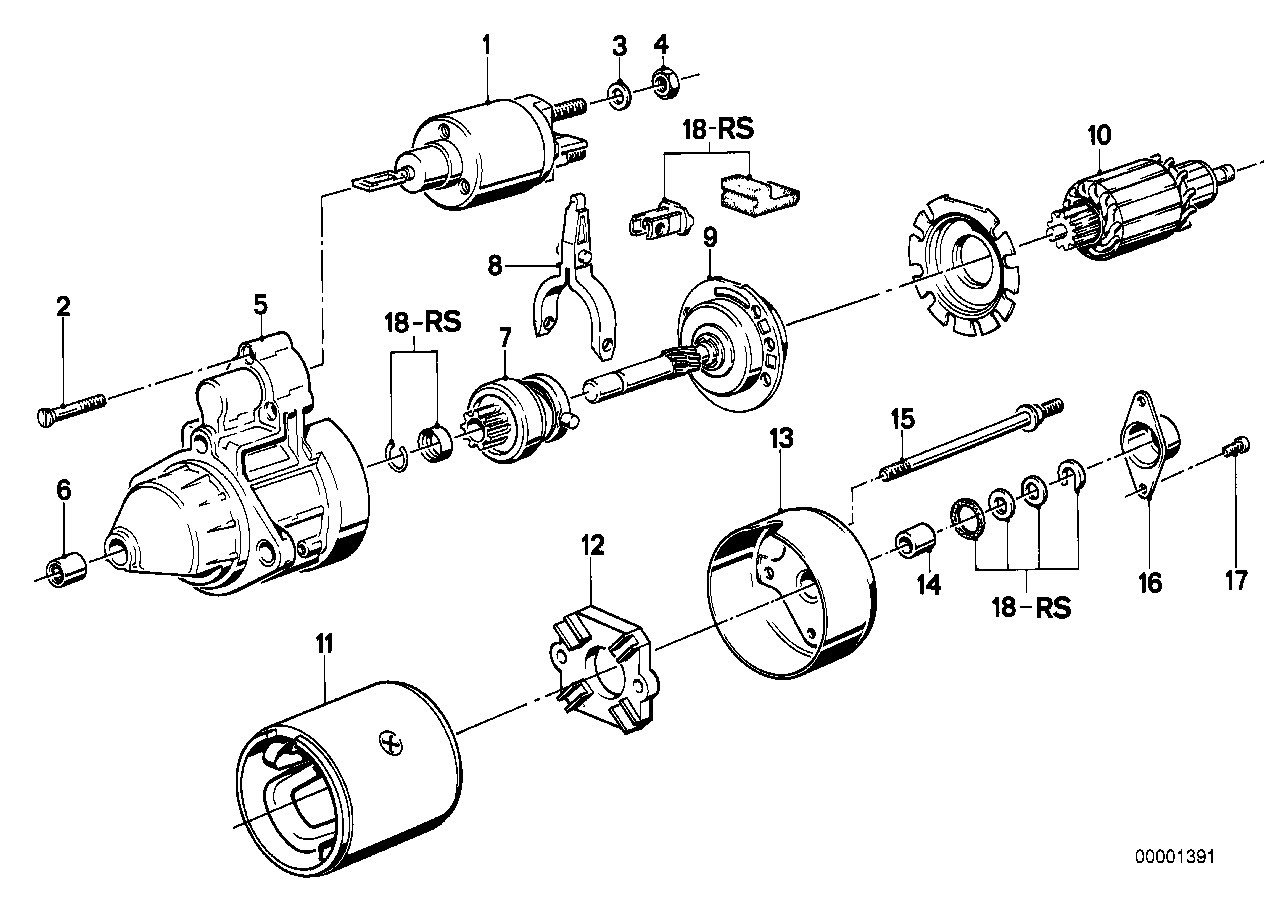 BMW 12 41 1 273 241 - Startera bukse, Sajūga karteris autodraugiem.lv