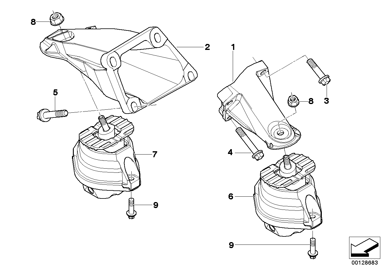 BMW 22 11 6 762 608 - Piekare, Dzinējs autodraugiem.lv