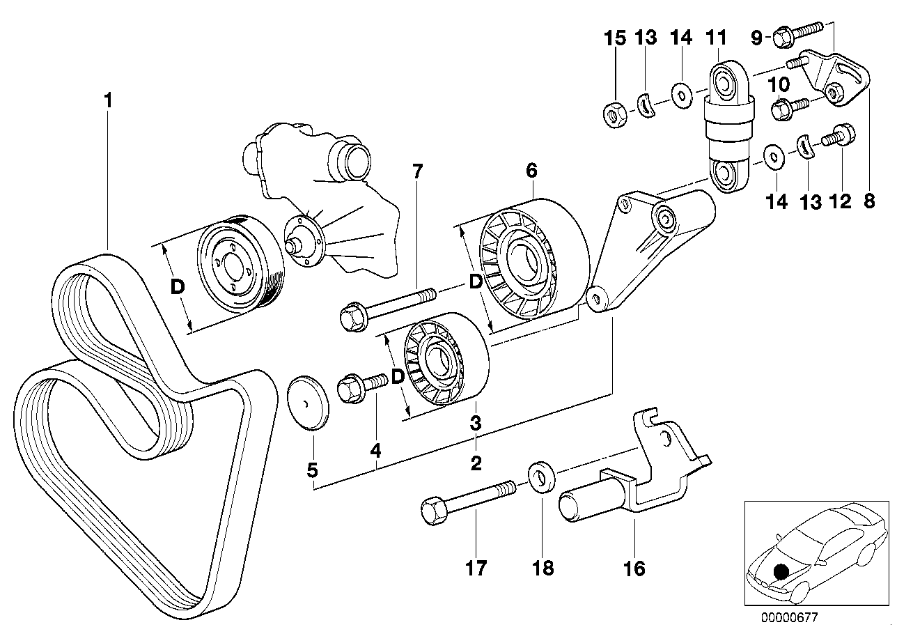 BMW 11 28 1 731 838 - Parazīt / Vadrullītis, Ķīļrievu siksna autodraugiem.lv