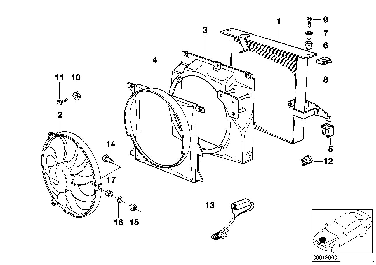 BMW 64541385163 - Ventilators, Motora dzesēšanas sistēma autodraugiem.lv