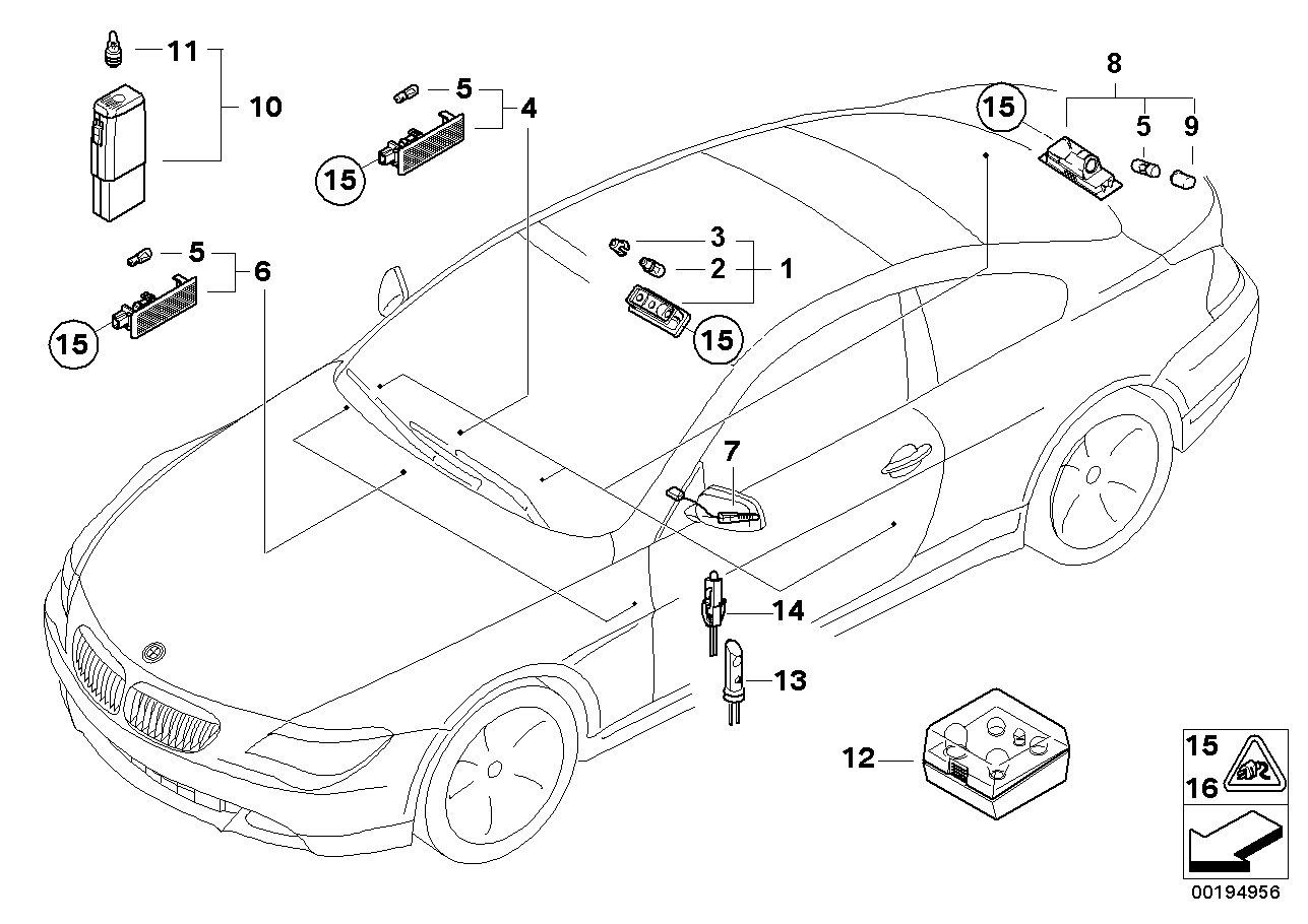 BMW 63267165735 - Numurzīmes apgaismojuma lukturis autodraugiem.lv