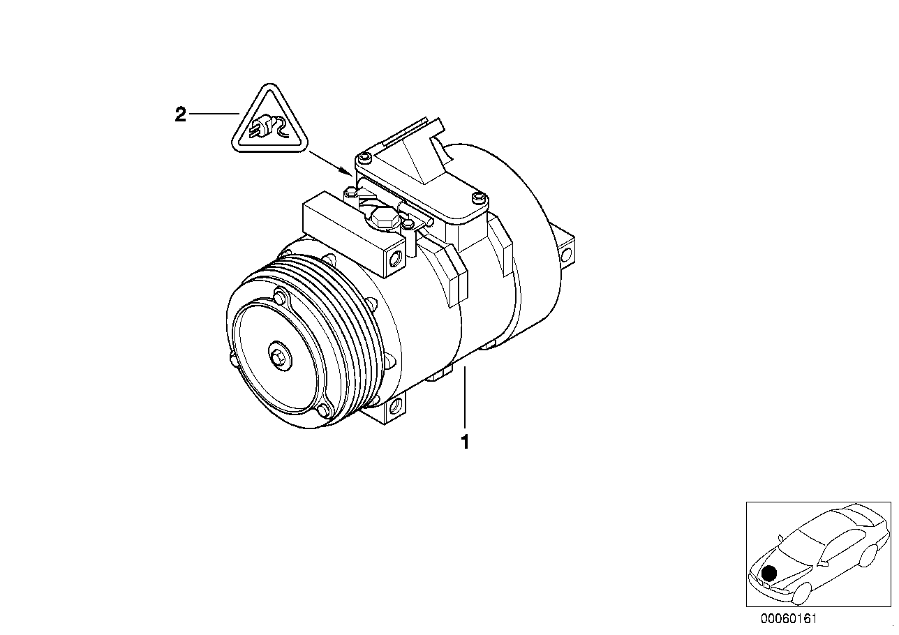 BMW 64 52 8 377 242 - Kompresors, Gaisa kond. sistēma autodraugiem.lv