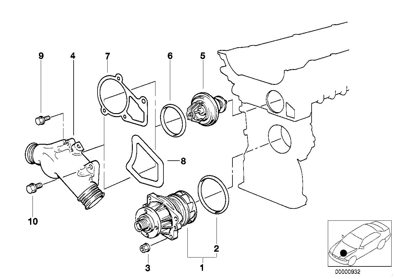 BMW (BRILLIANCE) 11 51 7 527 799 - Ūdenssūknis autodraugiem.lv