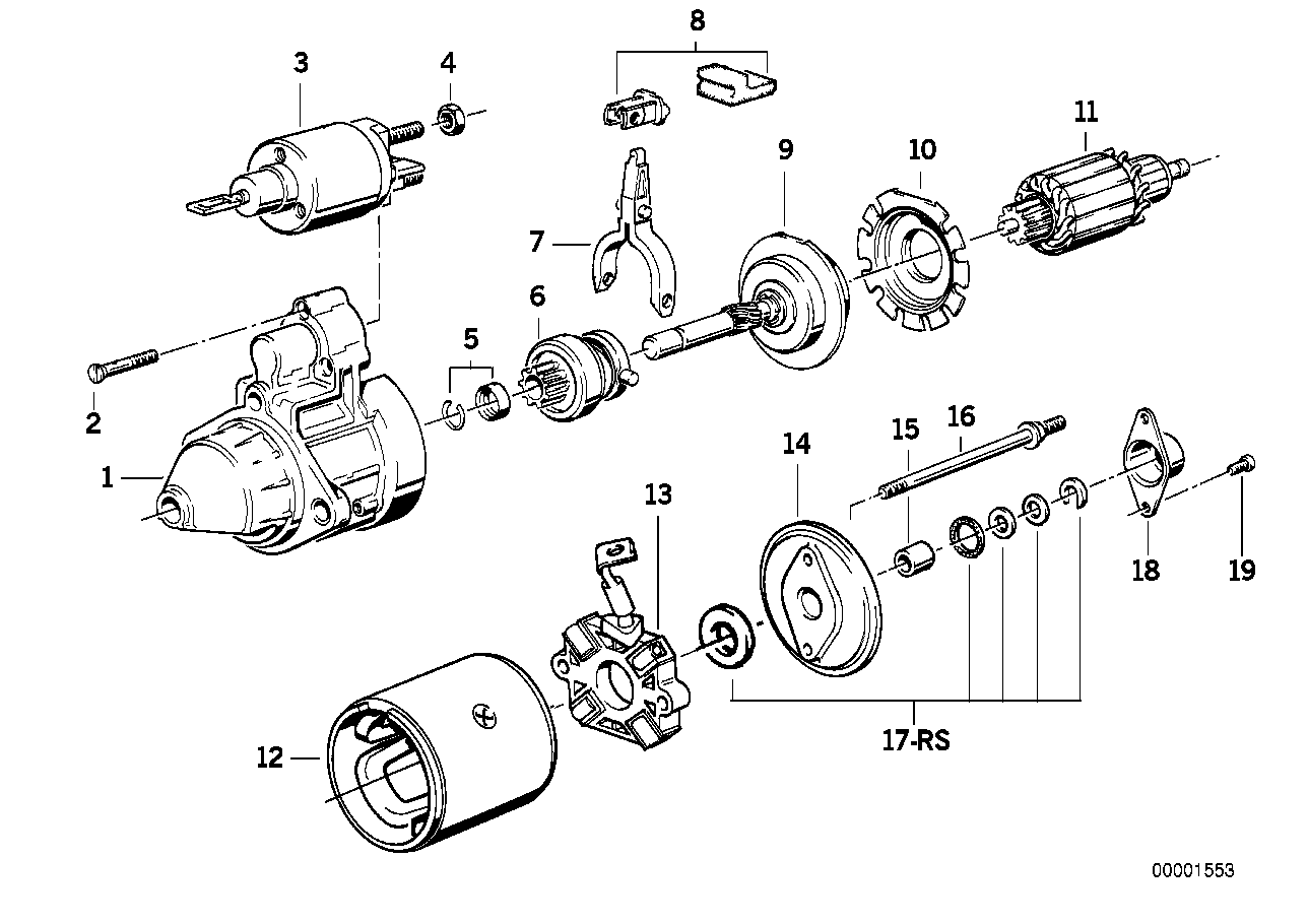 BMW 12 41 1 726 039 - Ievilcējrelejs, Starteris autodraugiem.lv