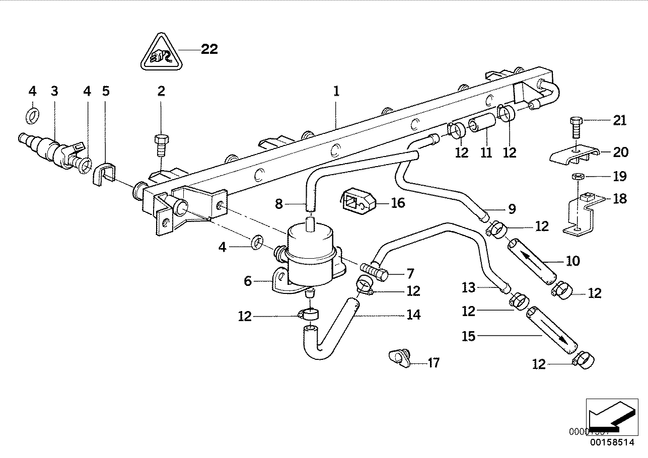 BMW 13 53 1 722 040 - Degvielas spiediena regulators autodraugiem.lv