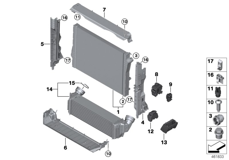 BMW 17117807624 - Radiators, Motora dzesēšanas sistēma autodraugiem.lv