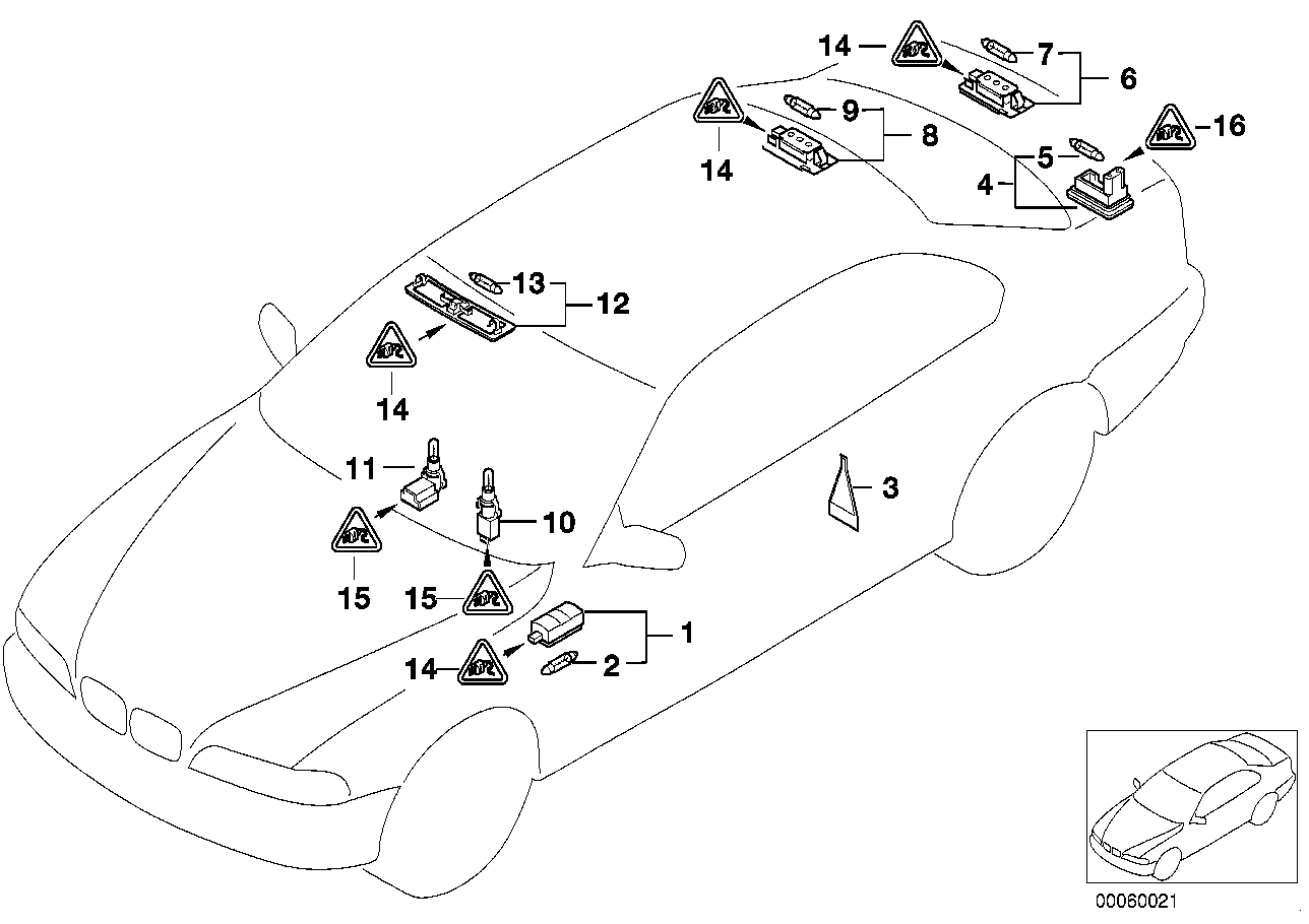 BMW 63268360591 - Numurzīmes apgaismojuma lukturis autodraugiem.lv