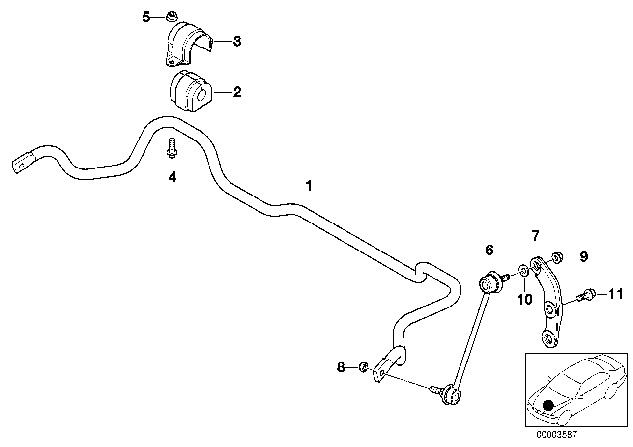 Mini 31351095664 - Stiepnis / Atsaite, Stabilizators autodraugiem.lv