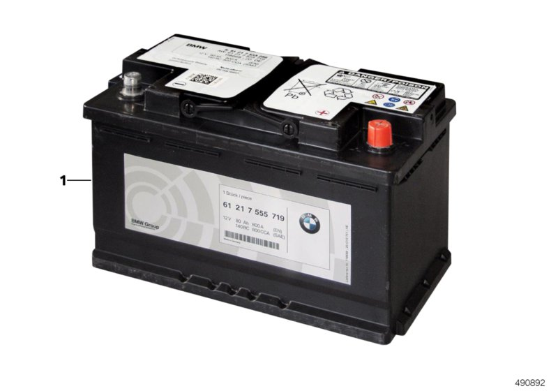 FORD 61216924023 - Original BMW AGM-battery autodraugiem.lv