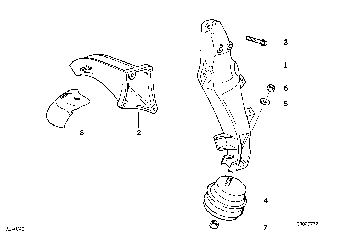 BMW 11 81 1 141 377 - Piekare, Dzinējs autodraugiem.lv