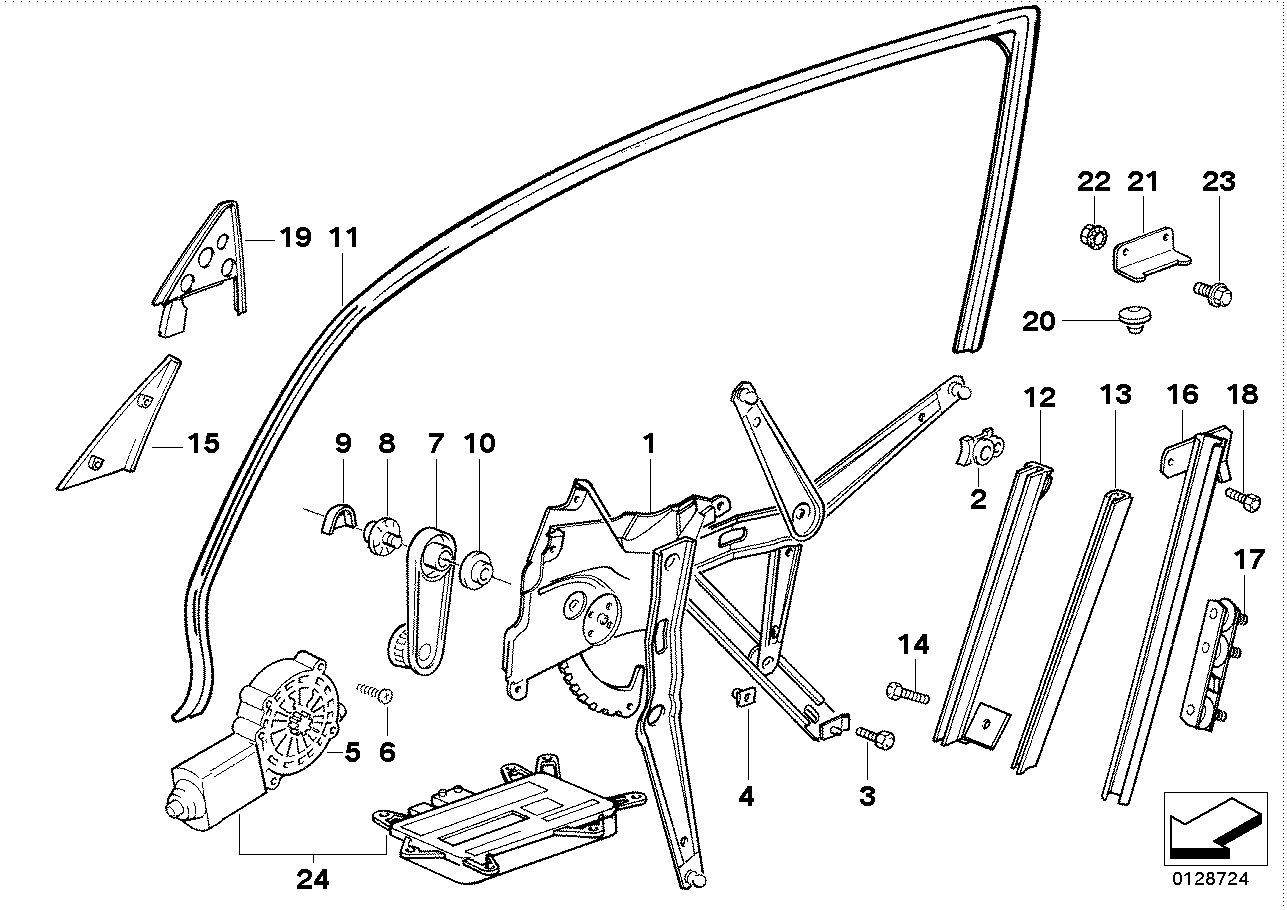 BMW 67 62 8 360 569 - Stikla pacelšanas mehānisms autodraugiem.lv