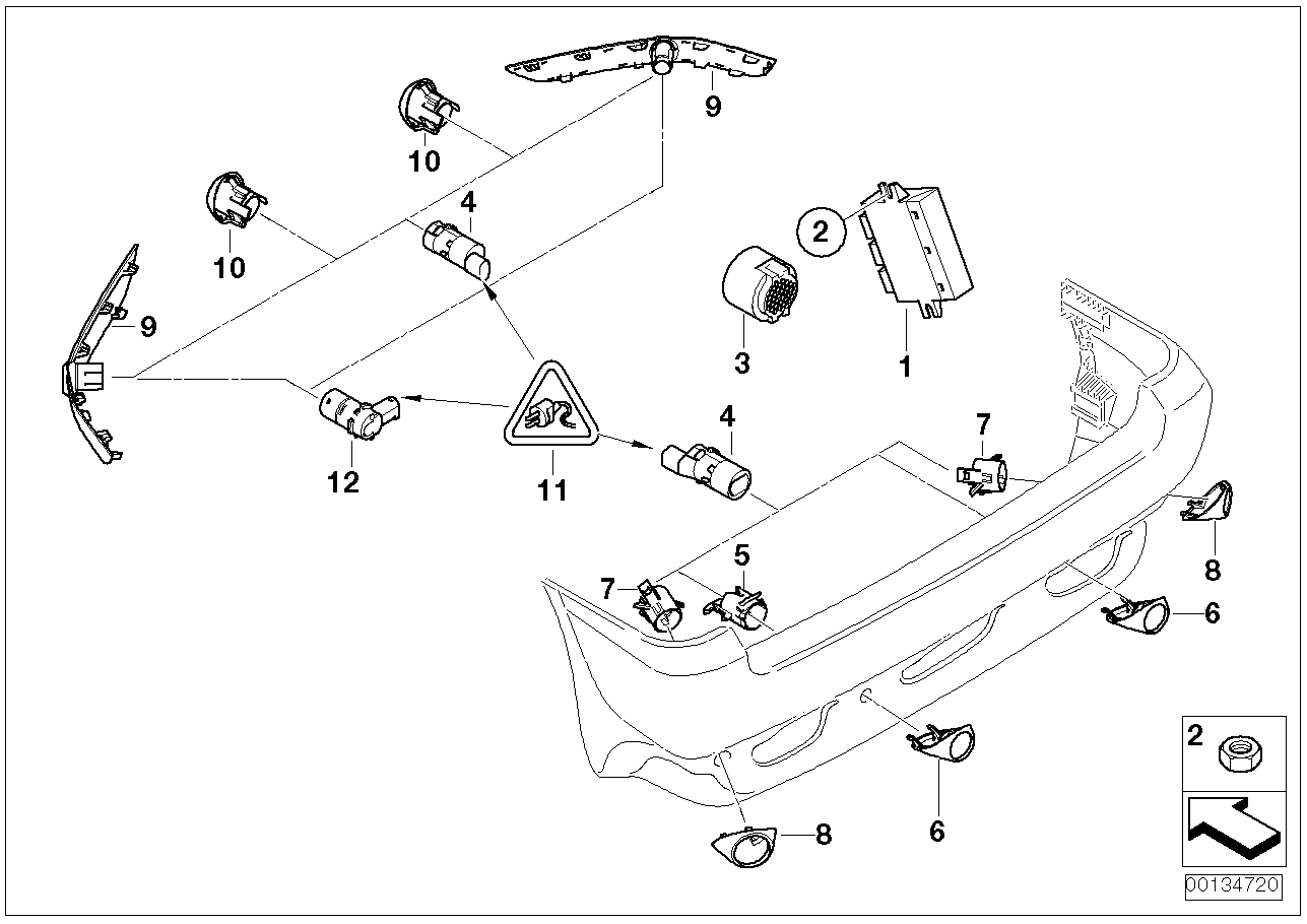 BMW 66 21 6 911 838 - Devējs, Parkošanās palīgsistēma autodraugiem.lv