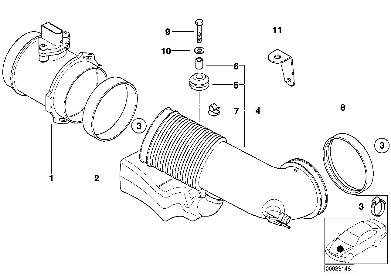 BMW 13 62 1 433 567 - Gaisa masas mērītājs autodraugiem.lv