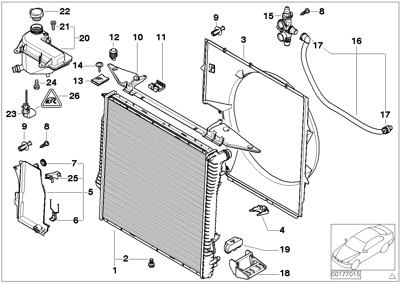 BMW 17 10 1 439 101 - Radiators, Motora dzesēšanas sistēma autodraugiem.lv