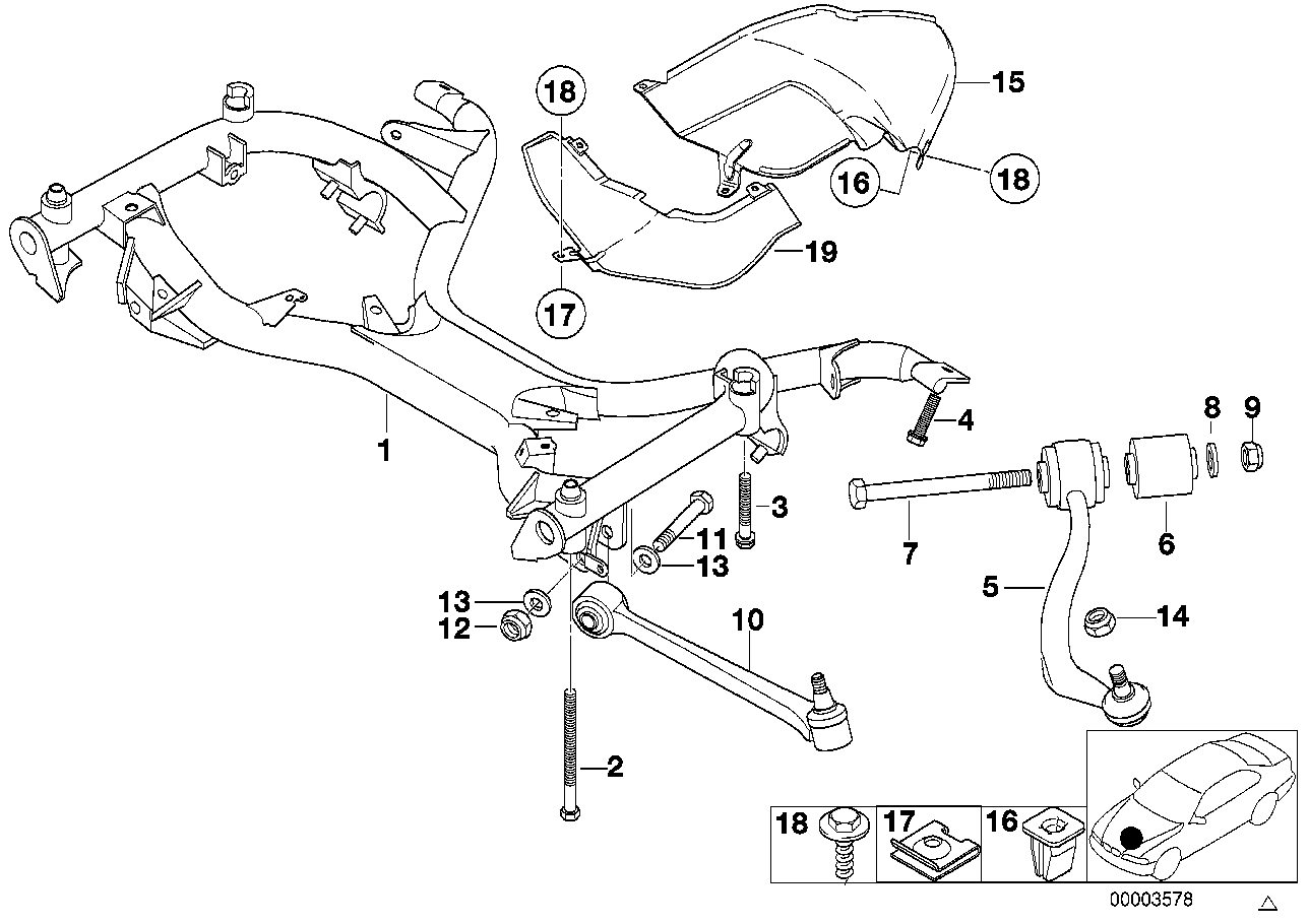 BMW 31 12 1 142 087 - Neatkarīgās balstiekārtas svira, Riteņa piekare autodraugiem.lv