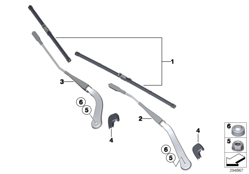 BMW 61 61 7 138 990 - Vāks, Stikla tīrītāja svira autodraugiem.lv